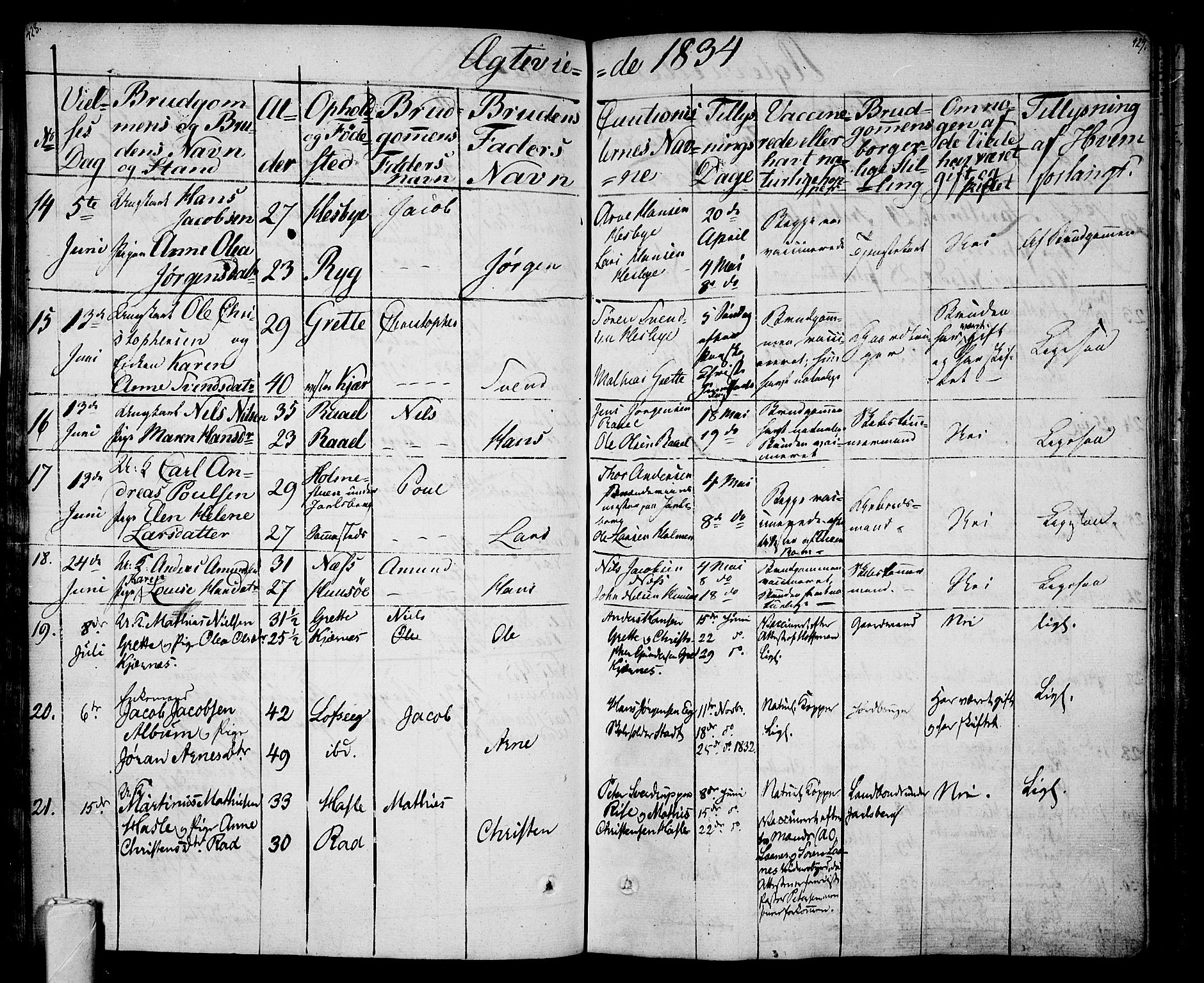 Sem kirkebøker, AV/SAKO-A-5/F/Fa/L0005: Parish register (official) no. I 5, 1825-1842, p. 428-429