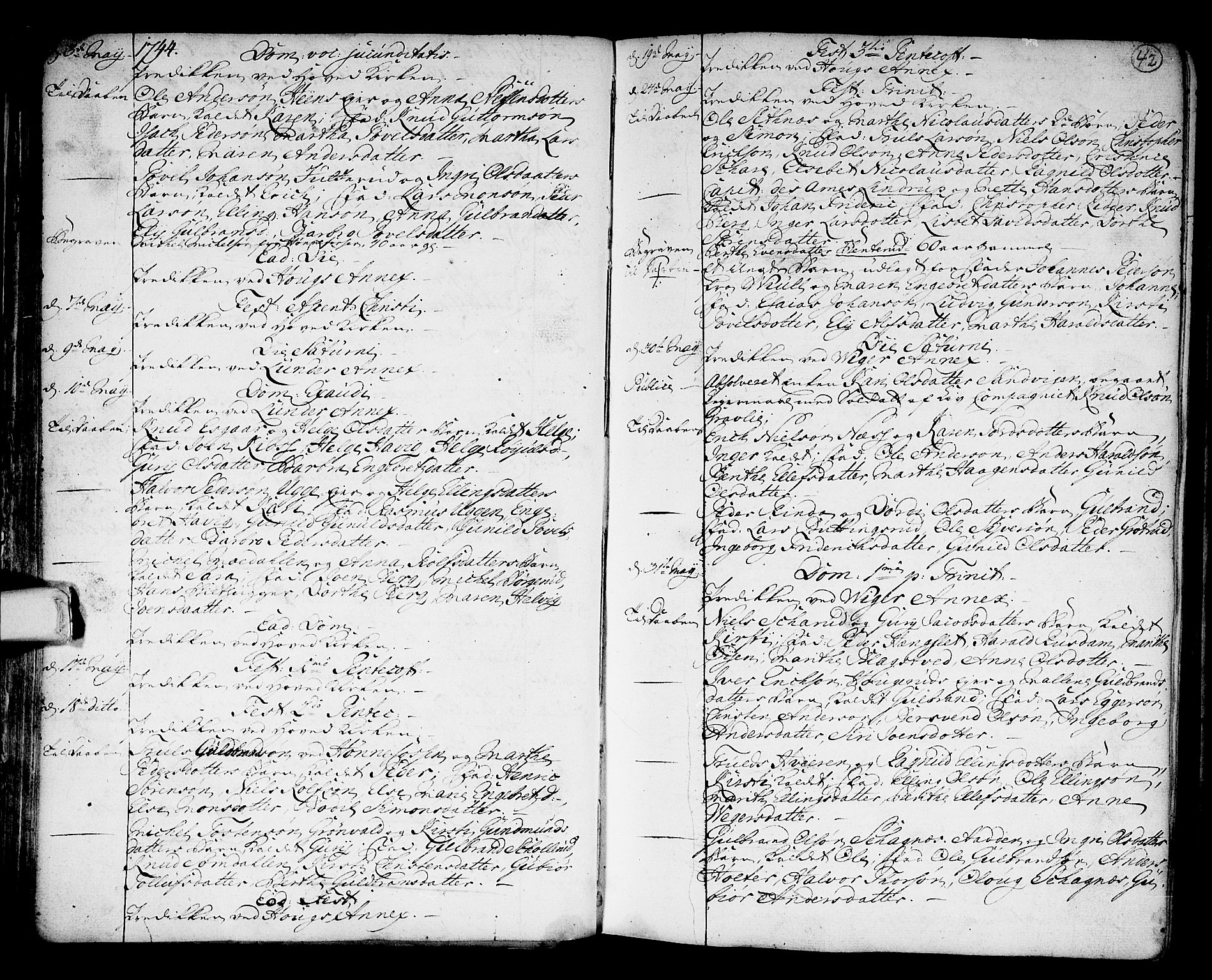 Norderhov kirkebøker, AV/SAKO-A-237/F/Fa/L0003a: Parish register (official) no. 3, 1740-1757, p. 42