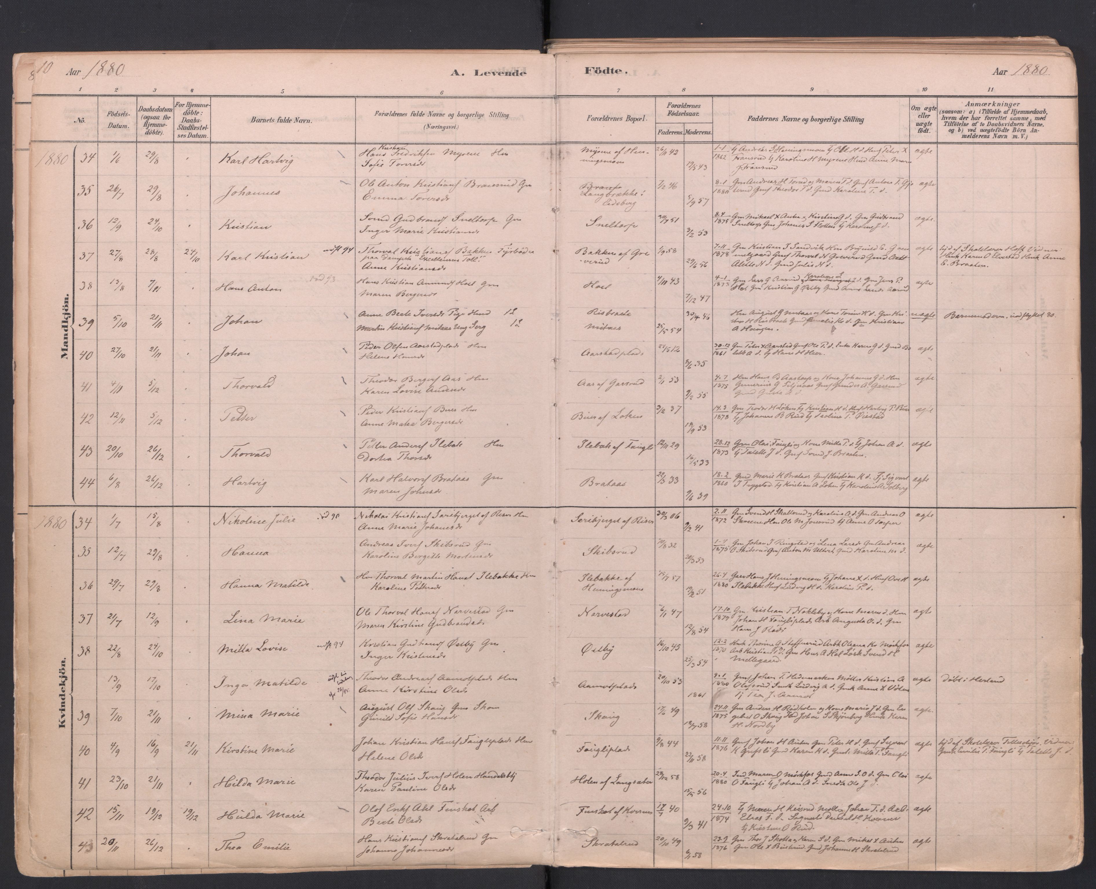 Trøgstad prestekontor Kirkebøker, SAO/A-10925/F/Fa/L0010: Parish register (official) no. I 10, 1878-1898, p. 10