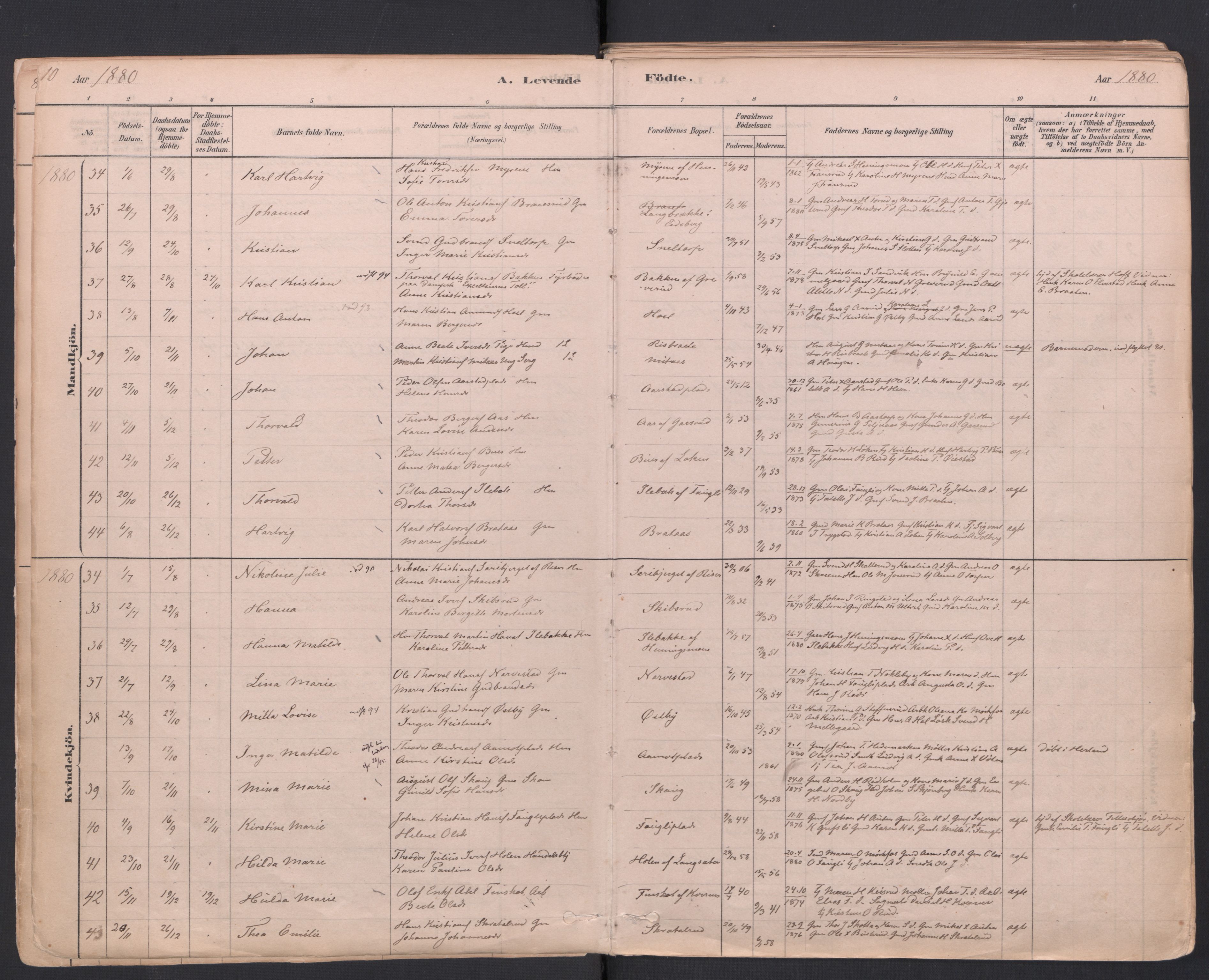 Trøgstad prestekontor Kirkebøker, AV/SAO-A-10925/F/Fa/L0010: Parish register (official) no. I 10, 1878-1898, p. 10