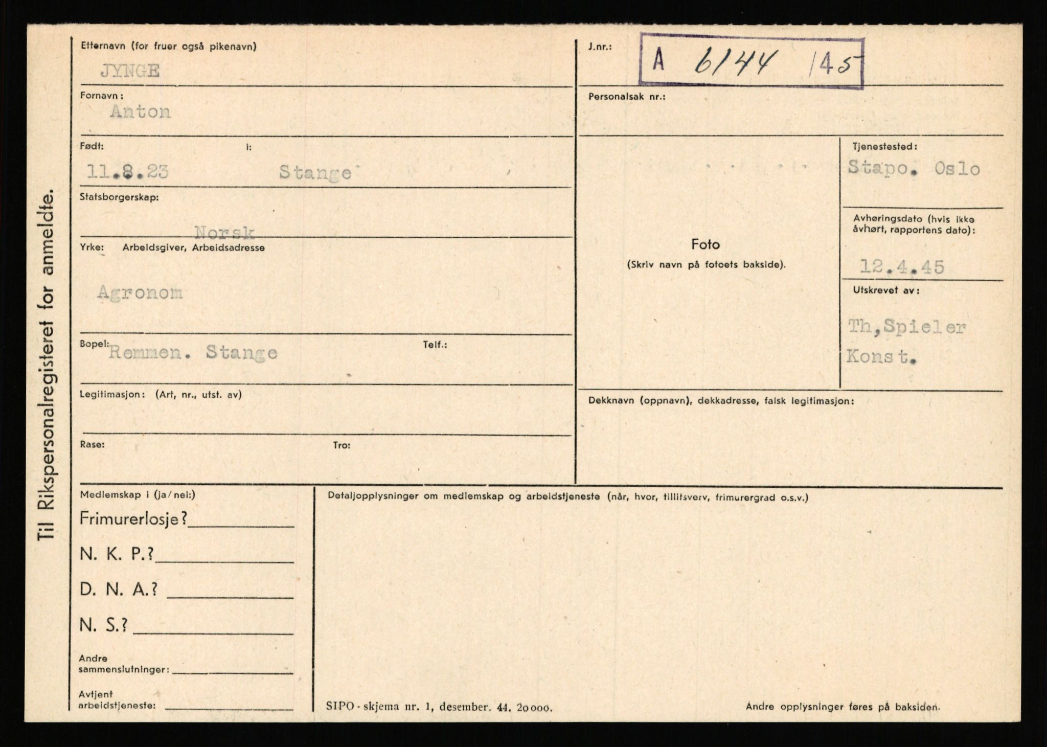 Statspolitiet - Hovedkontoret / Osloavdelingen, AV/RA-S-1329/C/Ca/L0008: Johan(nes)sen - Knoph, 1943-1945, p. 2632