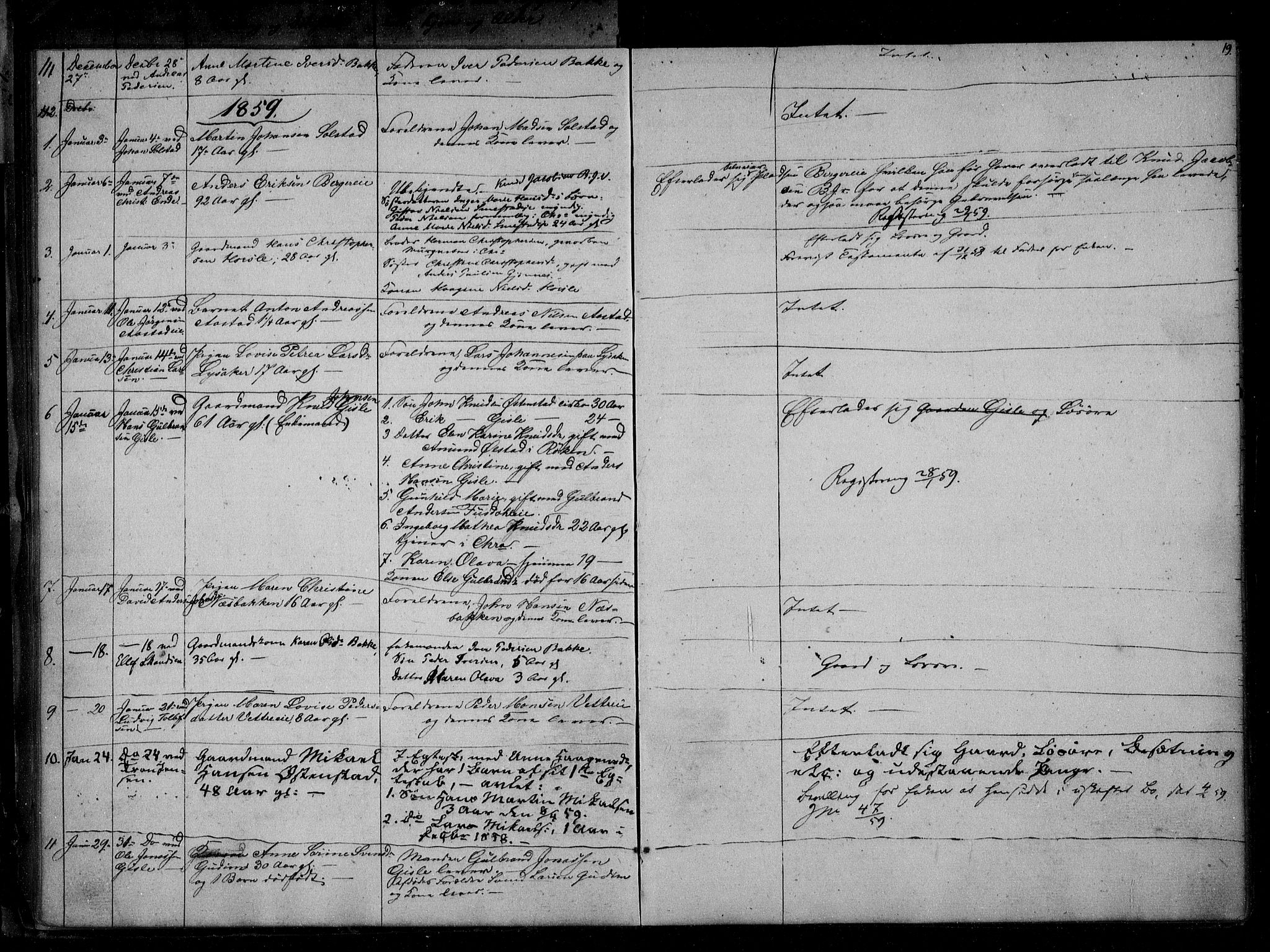 Asker og Bærum lensmannskontor, AV/SAO-A-10643/H/Ha/Haa/L0002: Dødsanmeldelsesprotokoll, 1857-1865, p. 19
