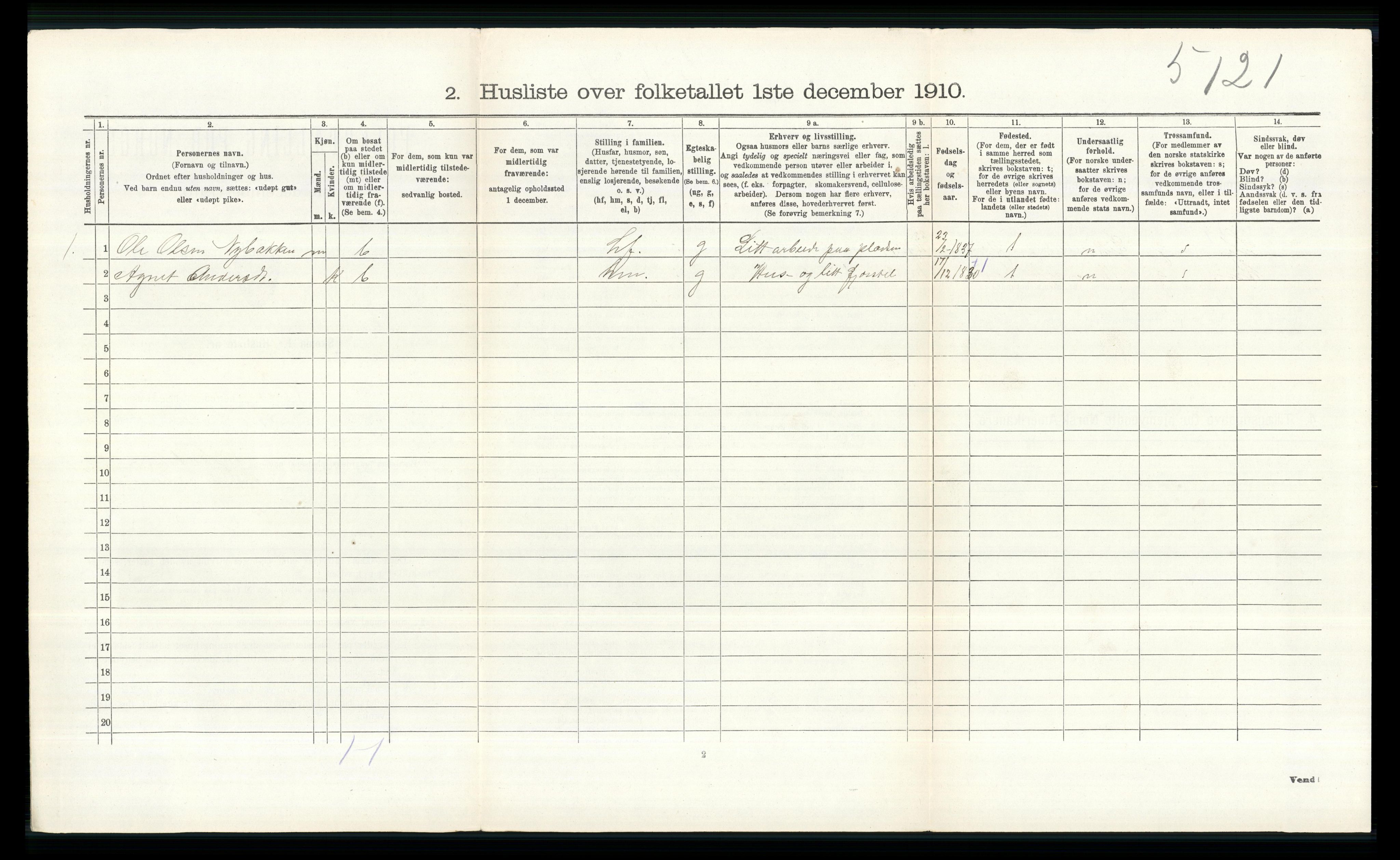 RA, 1910 census for Øyer, 1910, p. 460