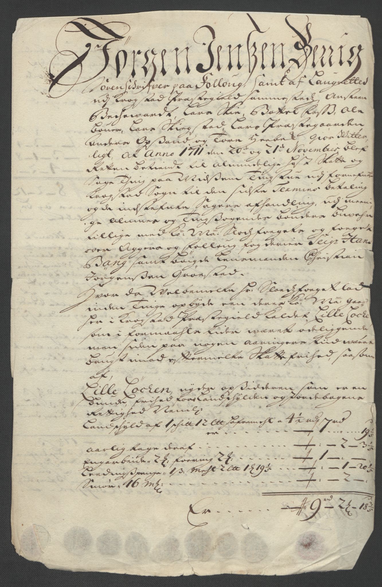 Rentekammeret inntil 1814, Reviderte regnskaper, Fogderegnskap, AV/RA-EA-4092/R10/L0448: Fogderegnskap Aker og Follo, 1710-1711, p. 350