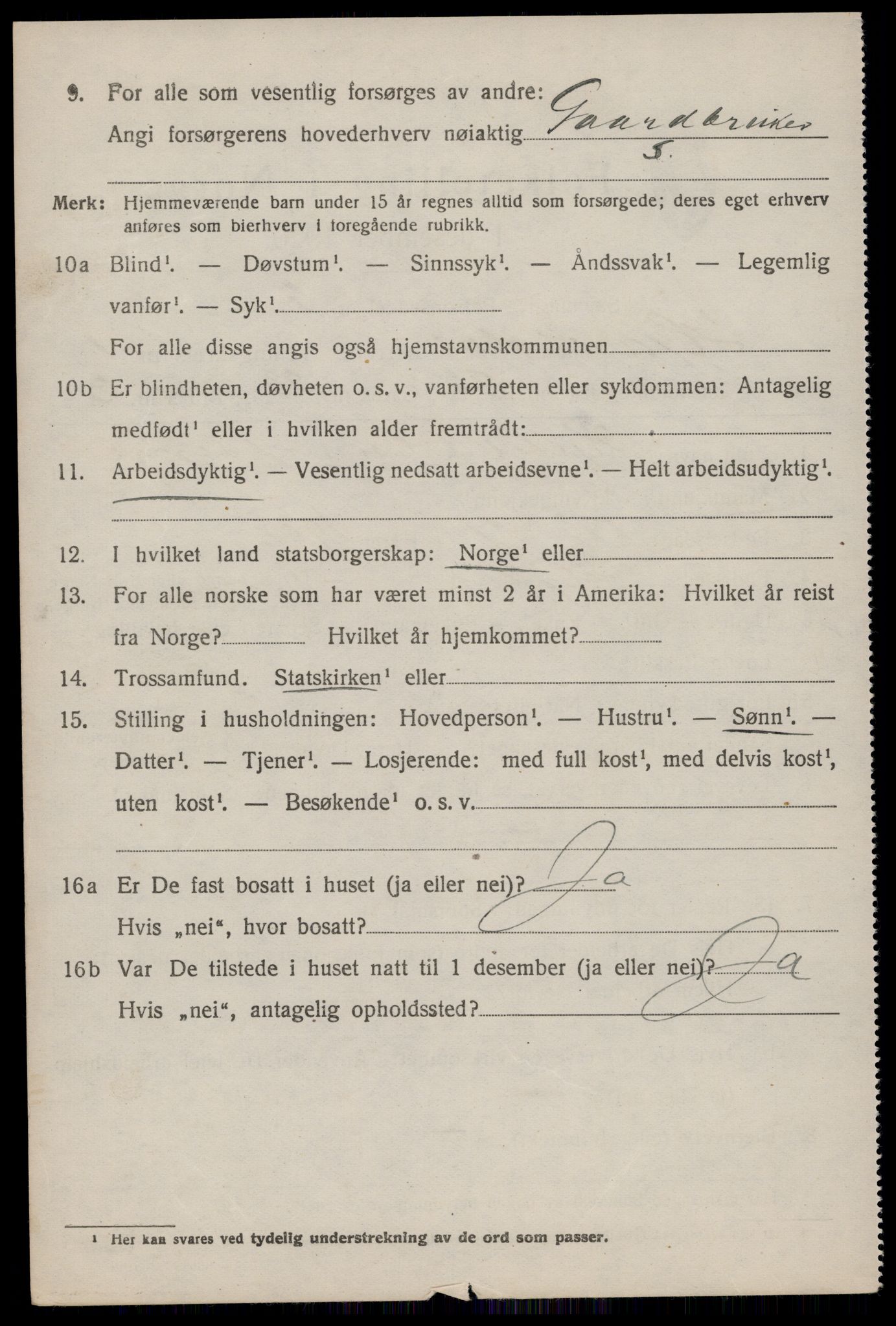 SAKO, 1920 census for Hjartdal, 1920, p. 1829