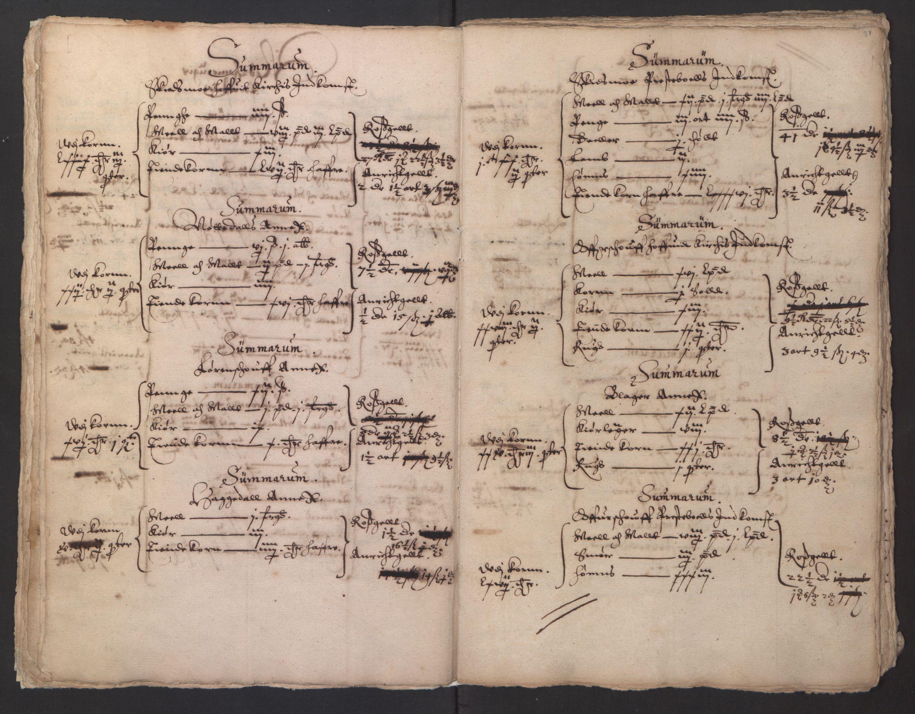 Stattholderembetet 1572-1771, AV/RA-EA-2870/Ek/L0014/0001: Jordebøker til utlikning av rosstjeneste 1624-1626: / Kirke- og prestebolsinntekter i Oslo og Hamar bispedømme, 1625-1626, p. 33