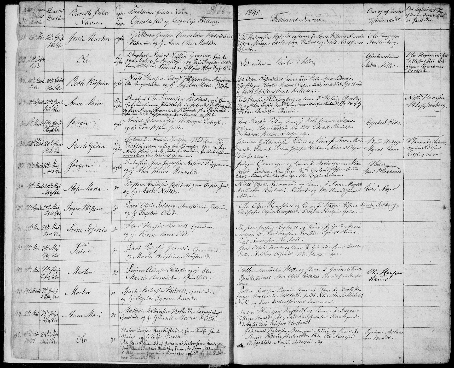 Sandsvær kirkebøker, AV/SAKO-A-244/F/Fa/L0005: Parish register (official) no. I 5, 1840-1856, p. 6-7