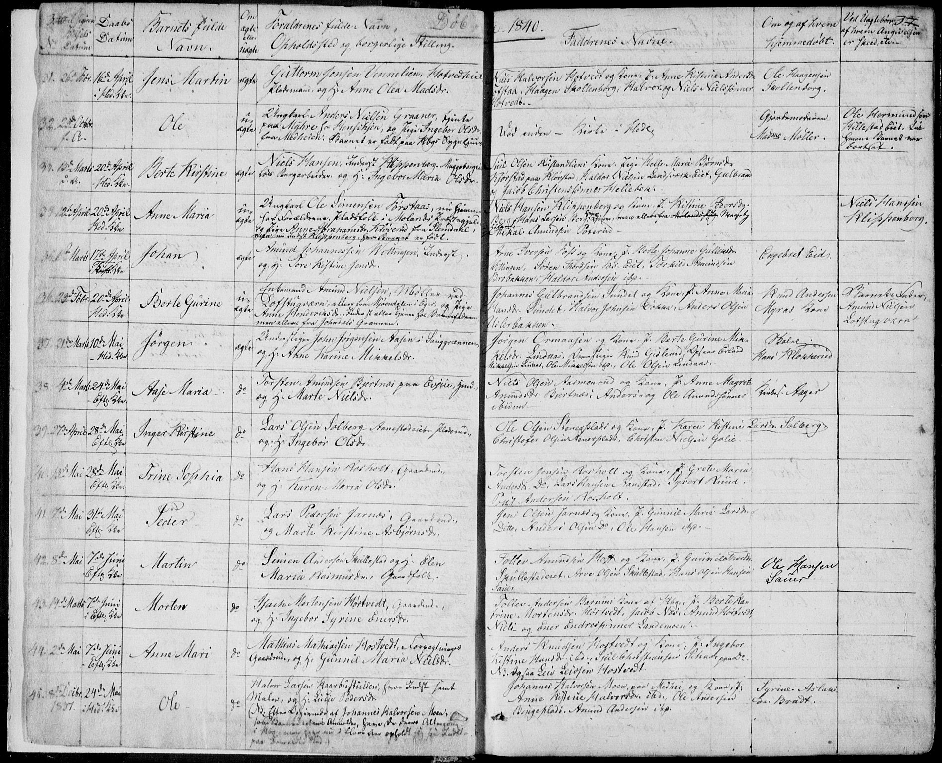 Sandsvær kirkebøker, AV/SAKO-A-244/F/Fa/L0005: Parish register (official) no. I 5, 1840-1856, p. 6-7