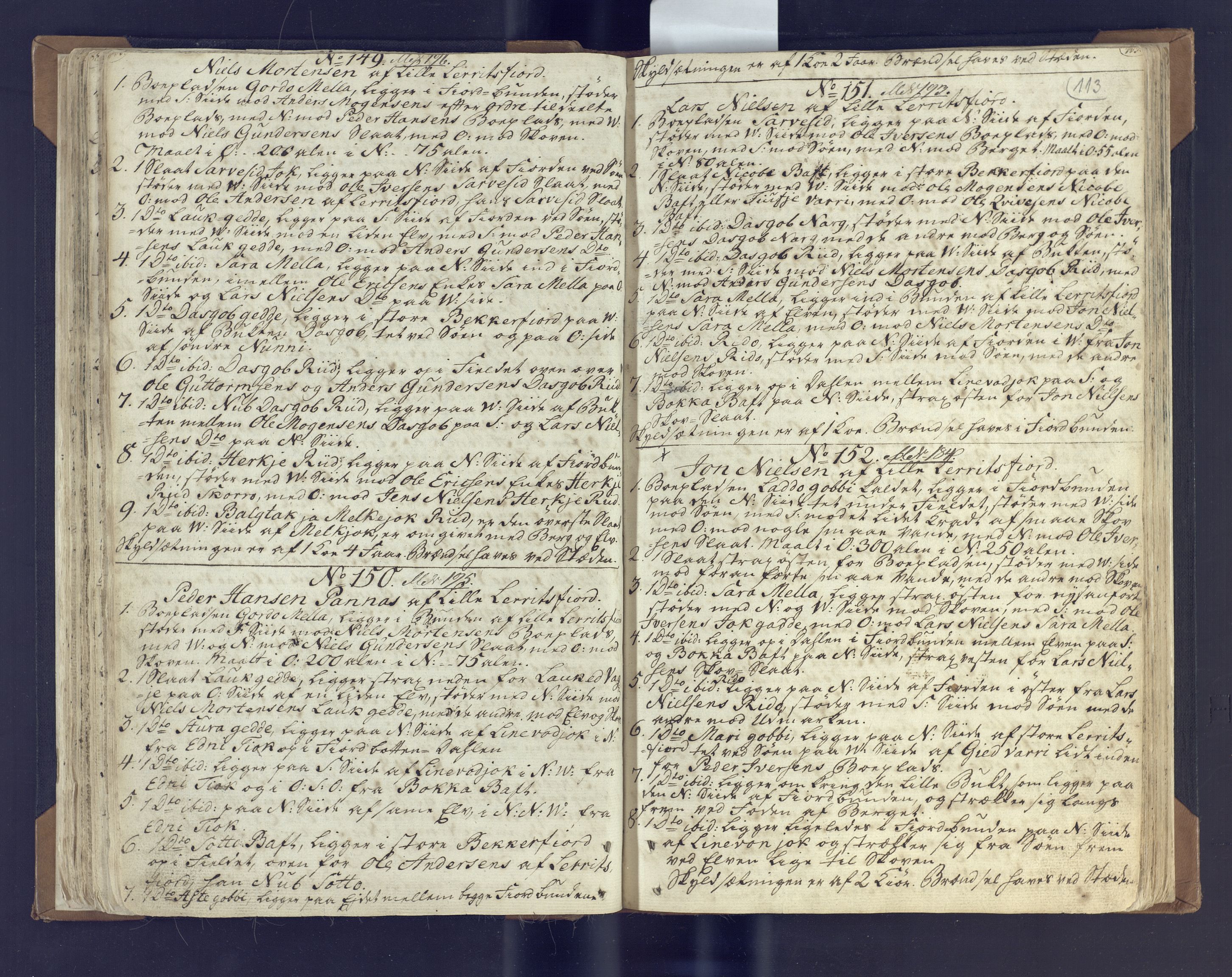 Fylkesmannen i Finnmark, SATØ/S-1120/1Coa/L2882: Landmålerprotokoll (i nærmagasinet/skannet), 1776-1845, p. 60