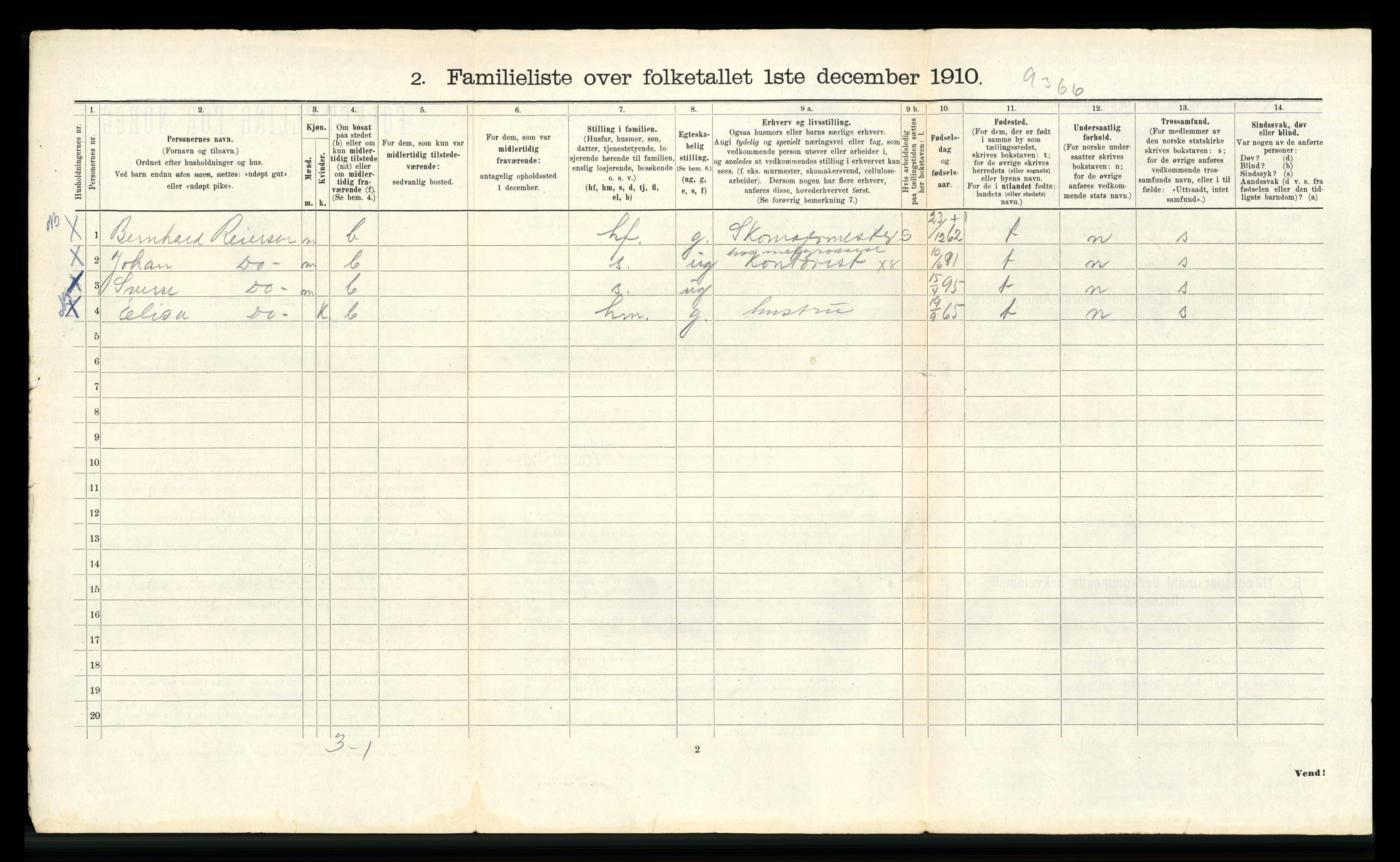 RA, 1910 census for Bergen, 1910, p. 24140