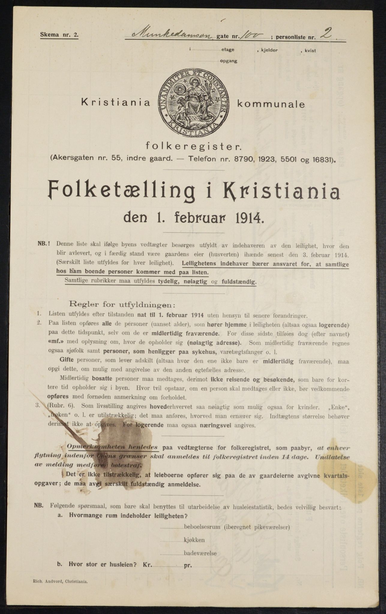 OBA, Municipal Census 1914 for Kristiania, 1914, p. 67915