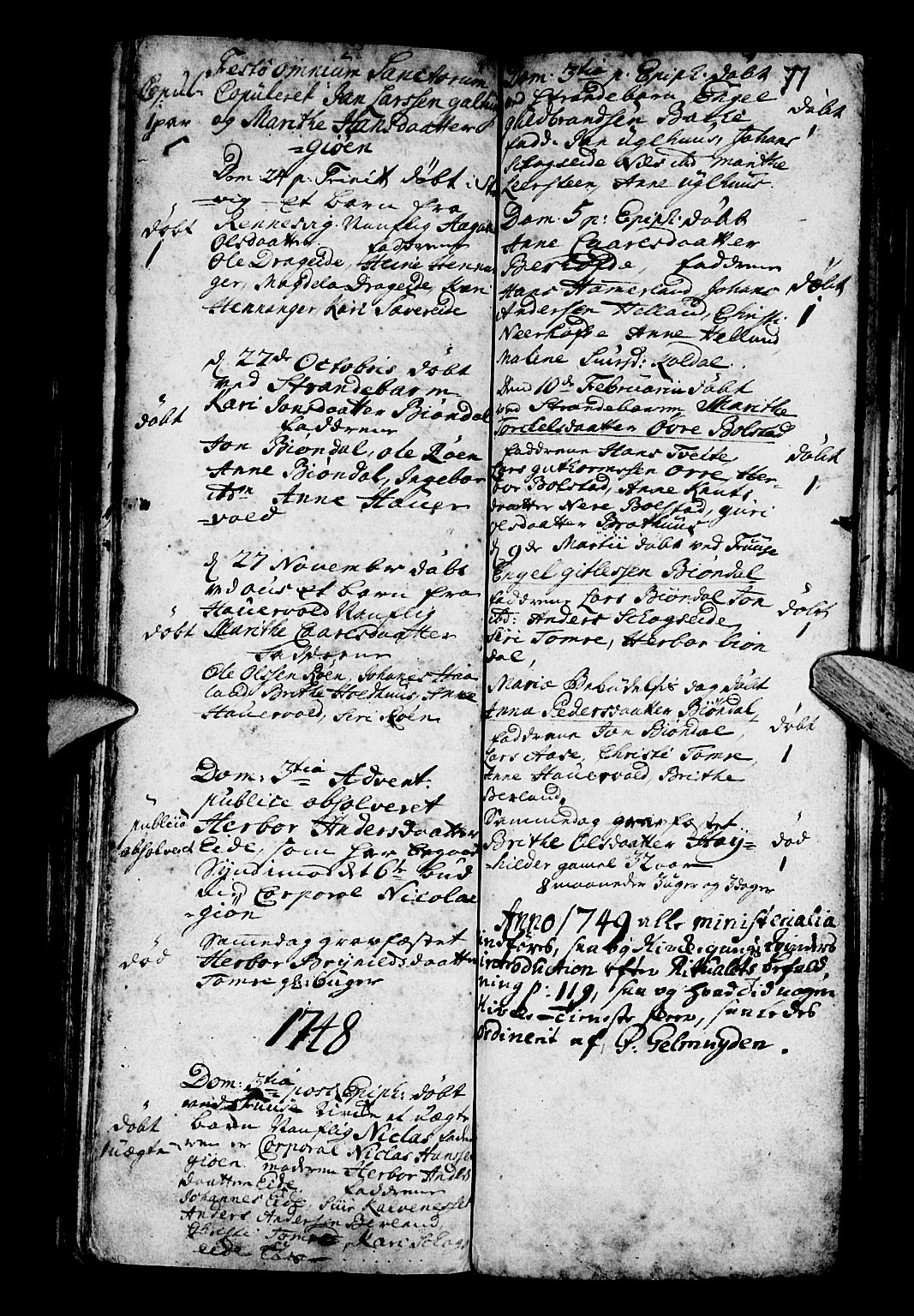 Os sokneprestembete, AV/SAB-A-99929: Parish register (official) no. A 3, 1669-1760, p. 77