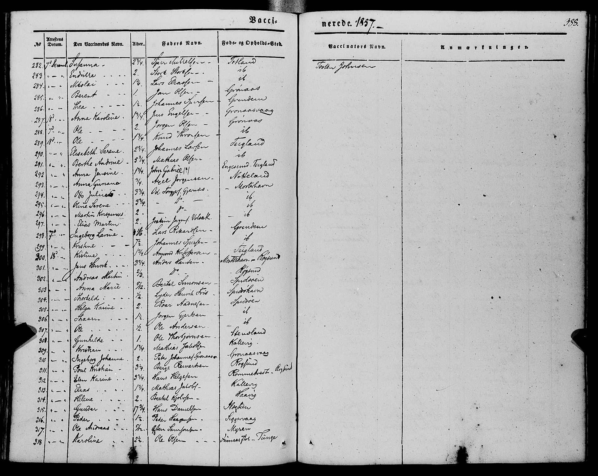 Finnås sokneprestembete, AV/SAB-A-99925/H/Ha/Haa/Haaa/L0007: Parish register (official) no. A 7, 1850-1862, p. 388