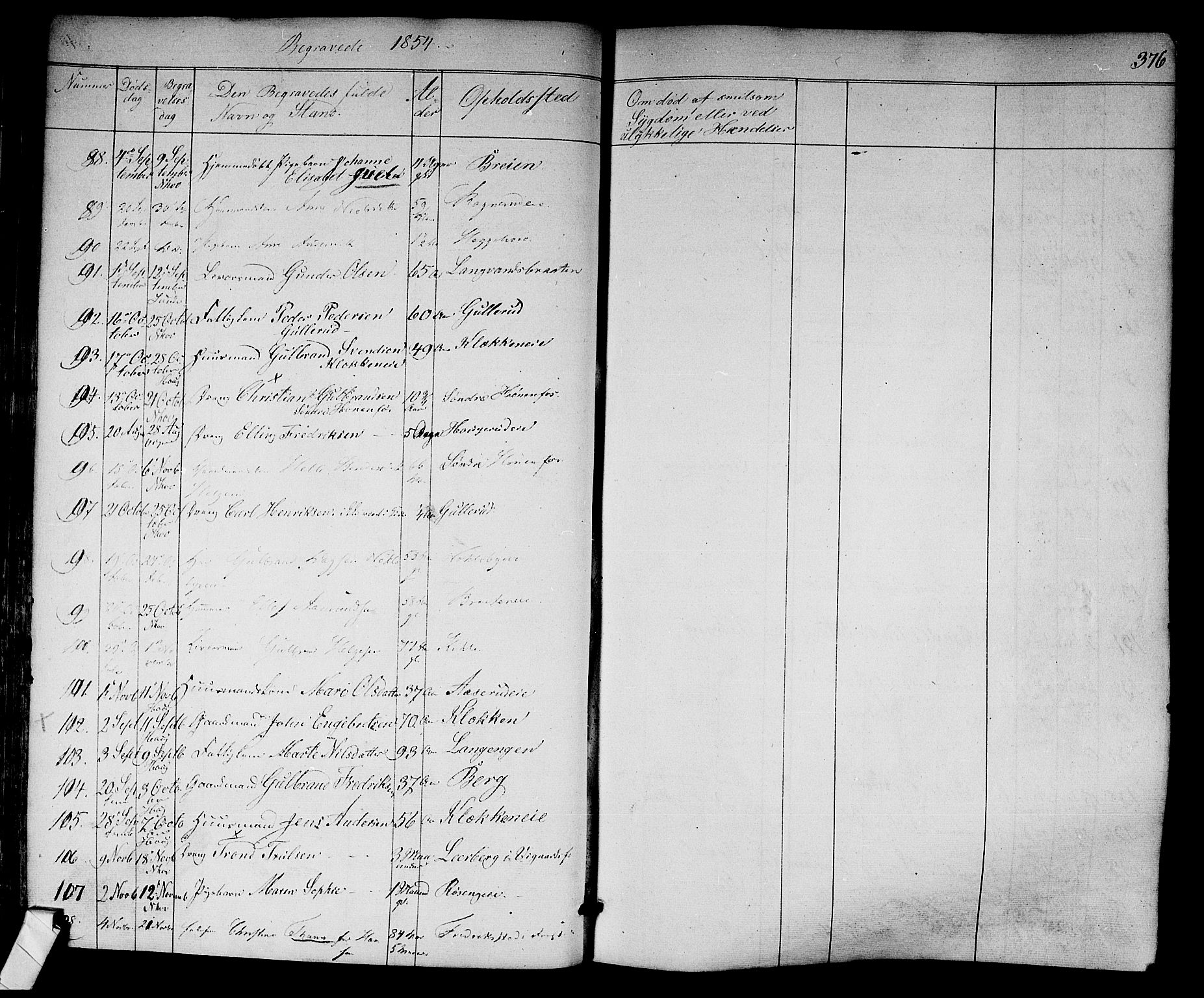 Norderhov kirkebøker, AV/SAKO-A-237/F/Fa/L0011: Parish register (official) no. 11, 1847-1856, p. 376