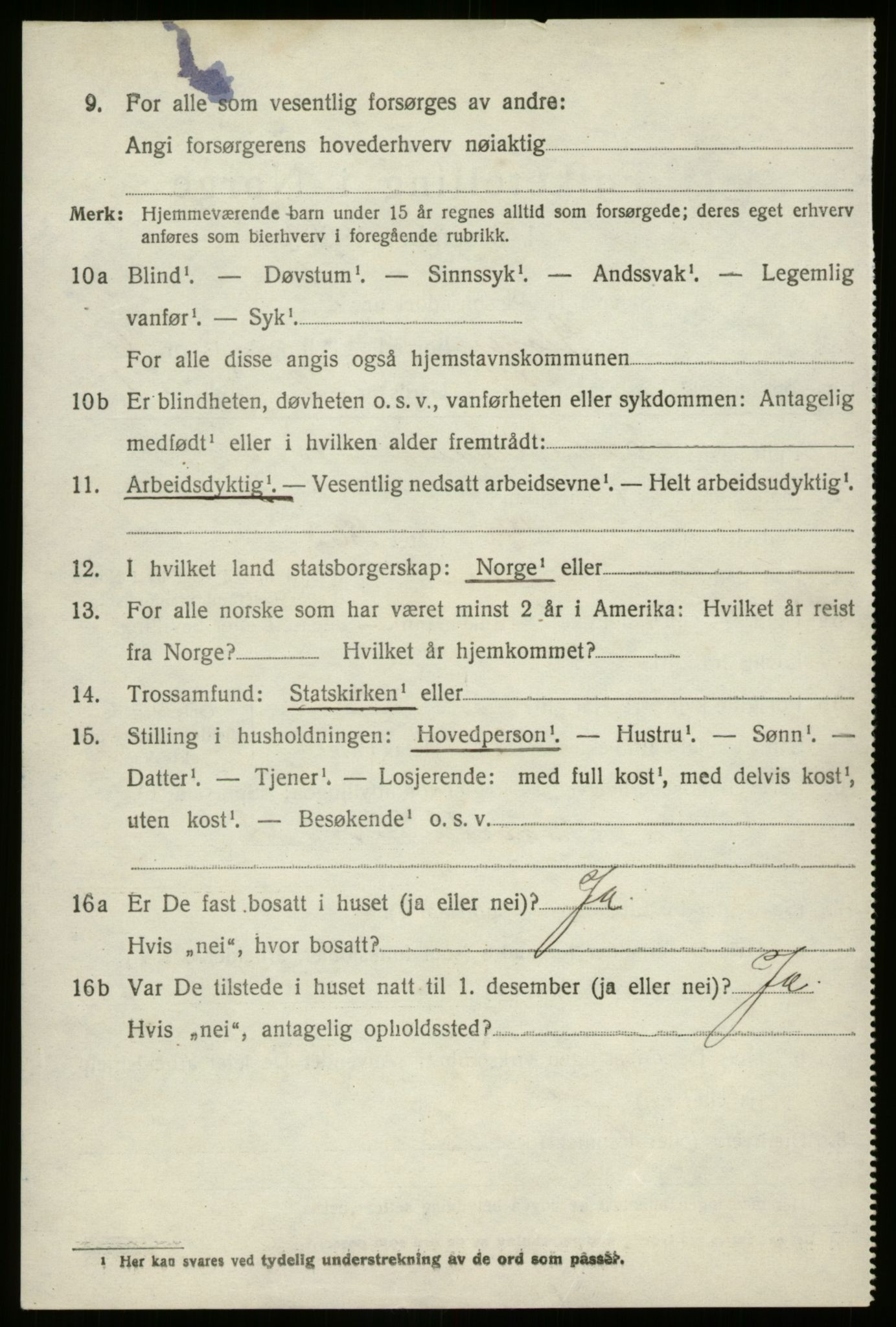 SAB, 1920 census for Gloppen, 1920, p. 3709