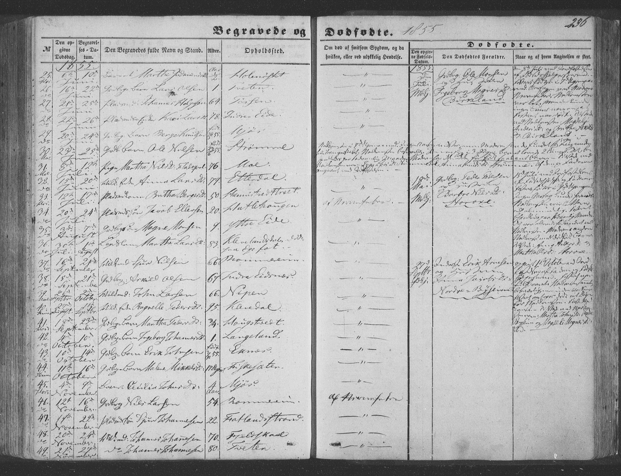 Hosanger sokneprestembete, SAB/A-75801/H/Haa: Parish register (official) no. A 8, 1849-1863, p. 236
