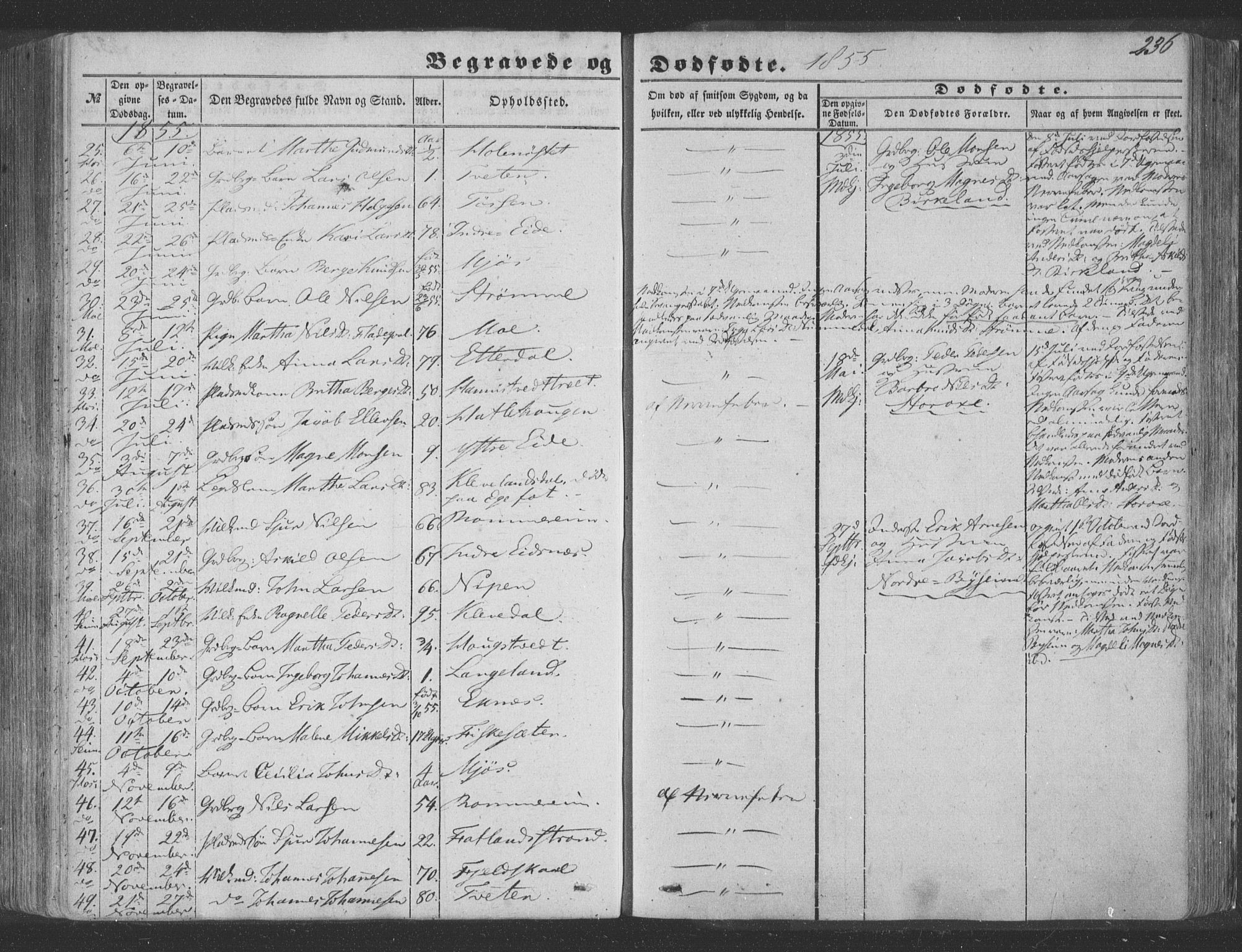 Hosanger sokneprestembete, AV/SAB-A-75801/H/Haa: Parish register (official) no. A 8, 1849-1863, p. 236