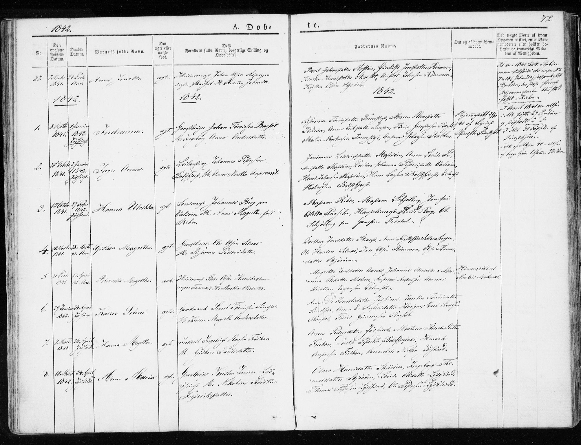 Ministerialprotokoller, klokkerbøker og fødselsregistre - Sør-Trøndelag, SAT/A-1456/655/L0676: Parish register (official) no. 655A05, 1830-1847, p. 72