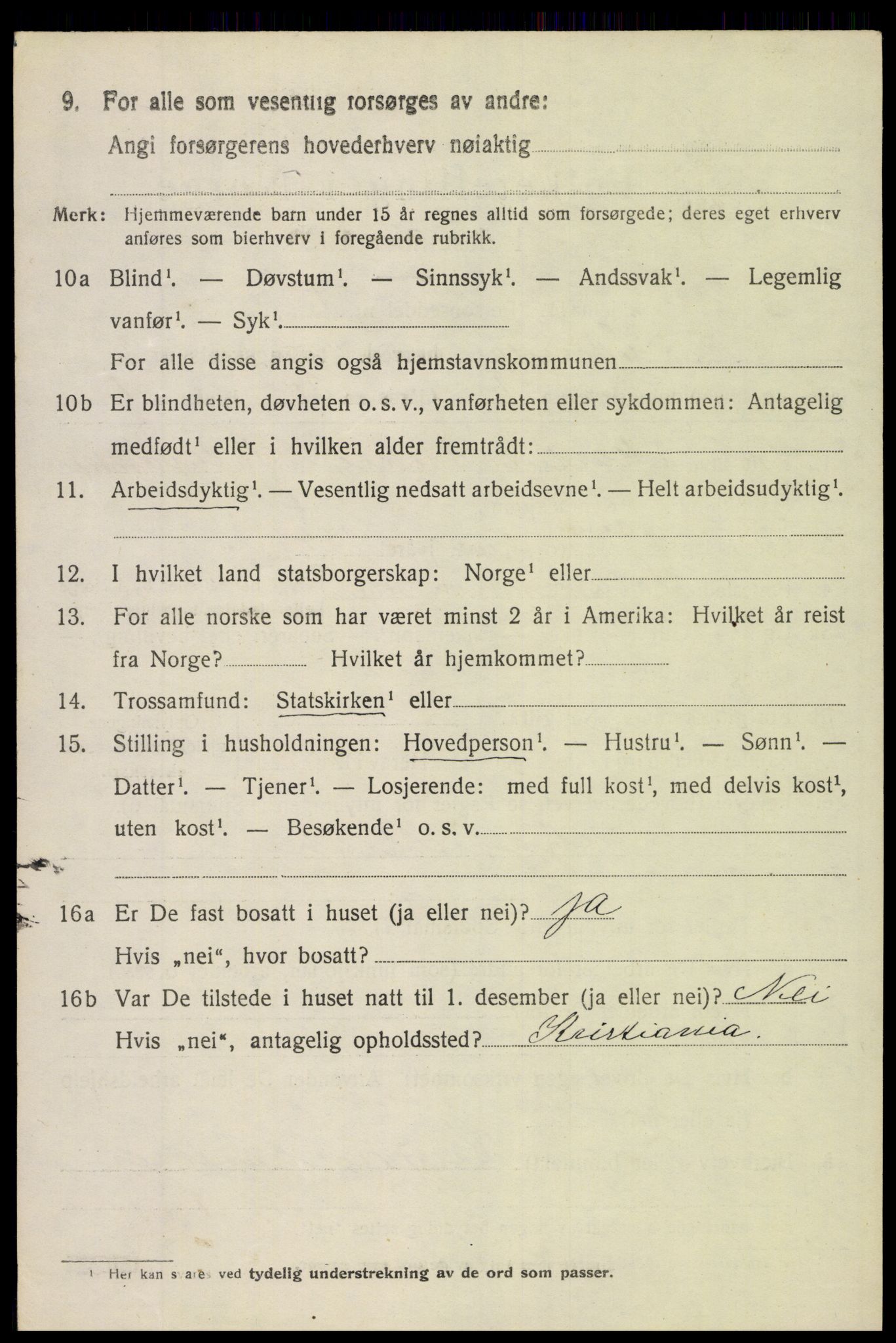 SAH, 1920 census for Etnedal, 1920, p. 1047