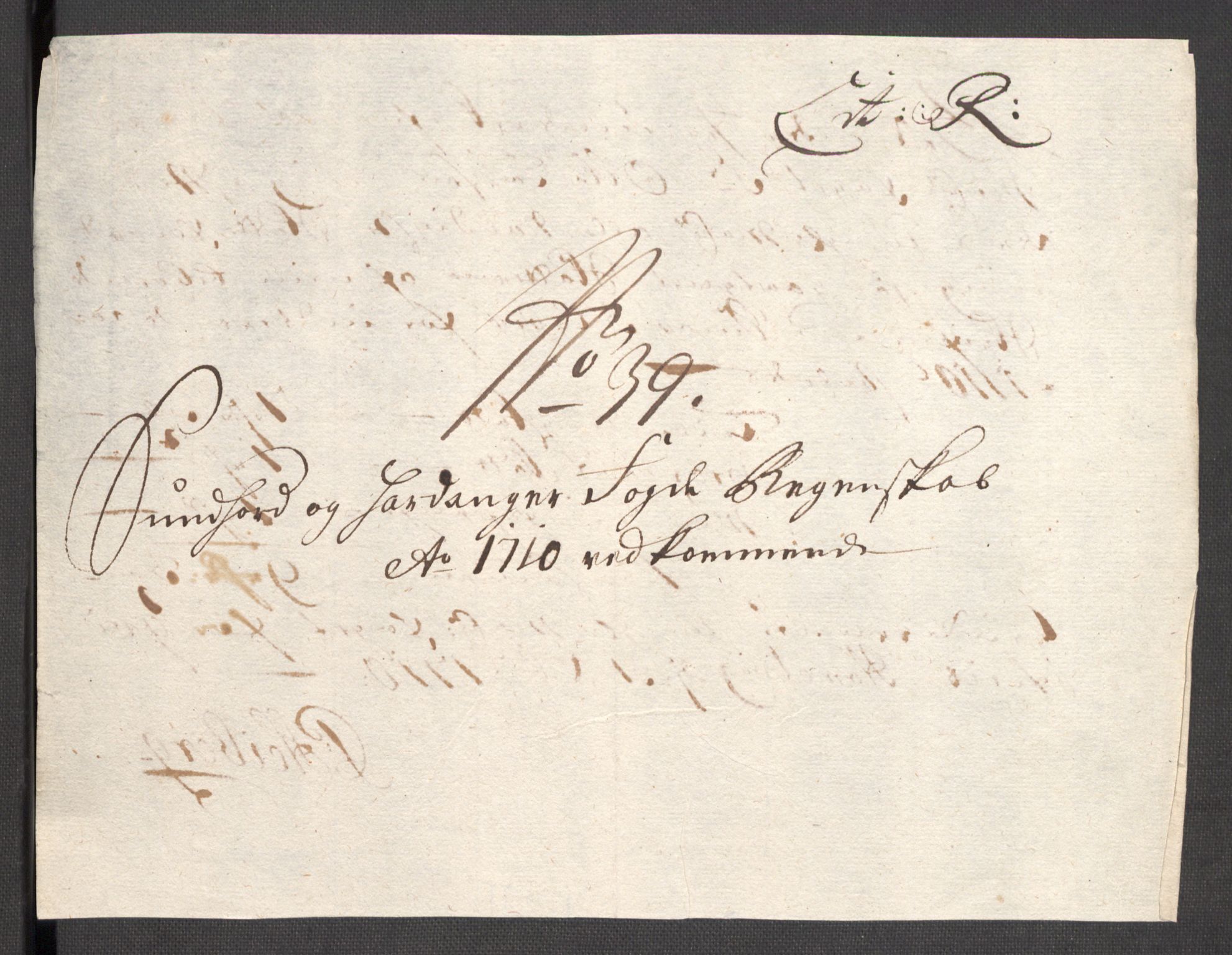 Rentekammeret inntil 1814, Reviderte regnskaper, Fogderegnskap, AV/RA-EA-4092/R48/L2986: Fogderegnskap Sunnhordland og Hardanger, 1709-1710, p. 574