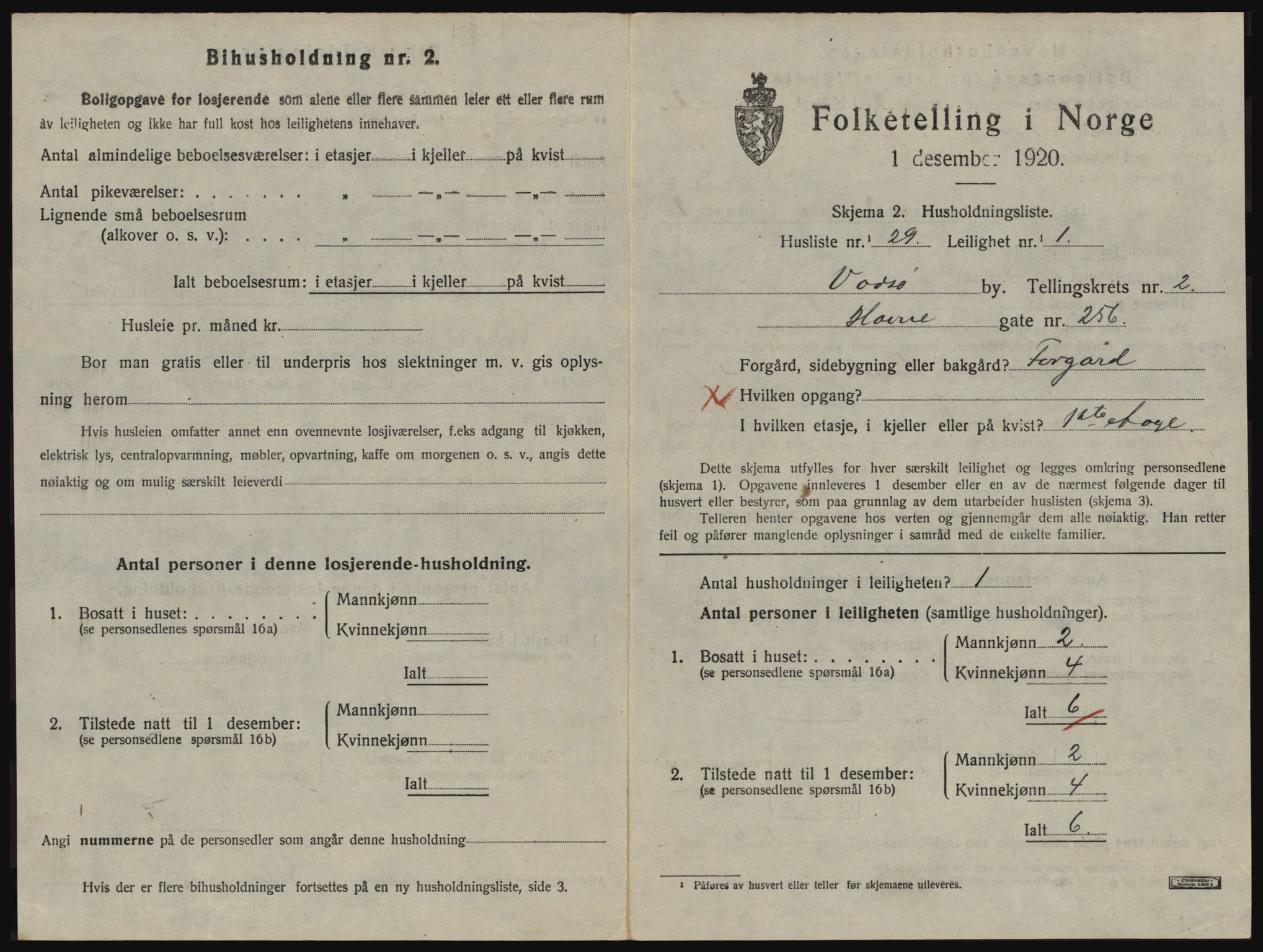 SATØ, 1920 census for Vadsø, 1920, p. 1038