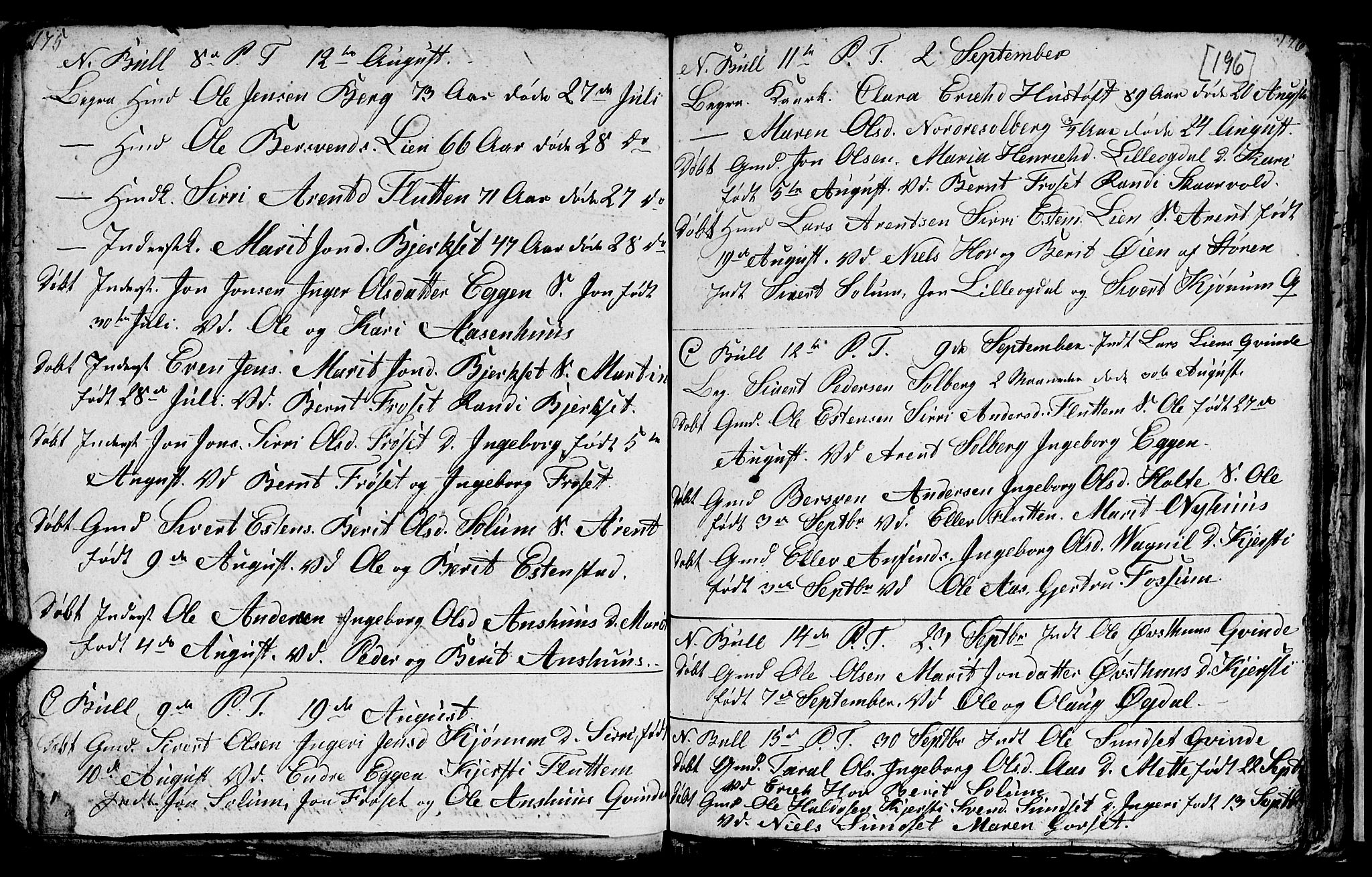 Ministerialprotokoller, klokkerbøker og fødselsregistre - Sør-Trøndelag, SAT/A-1456/689/L1042: Parish register (copy) no. 689C01, 1812-1841, p. 195-196