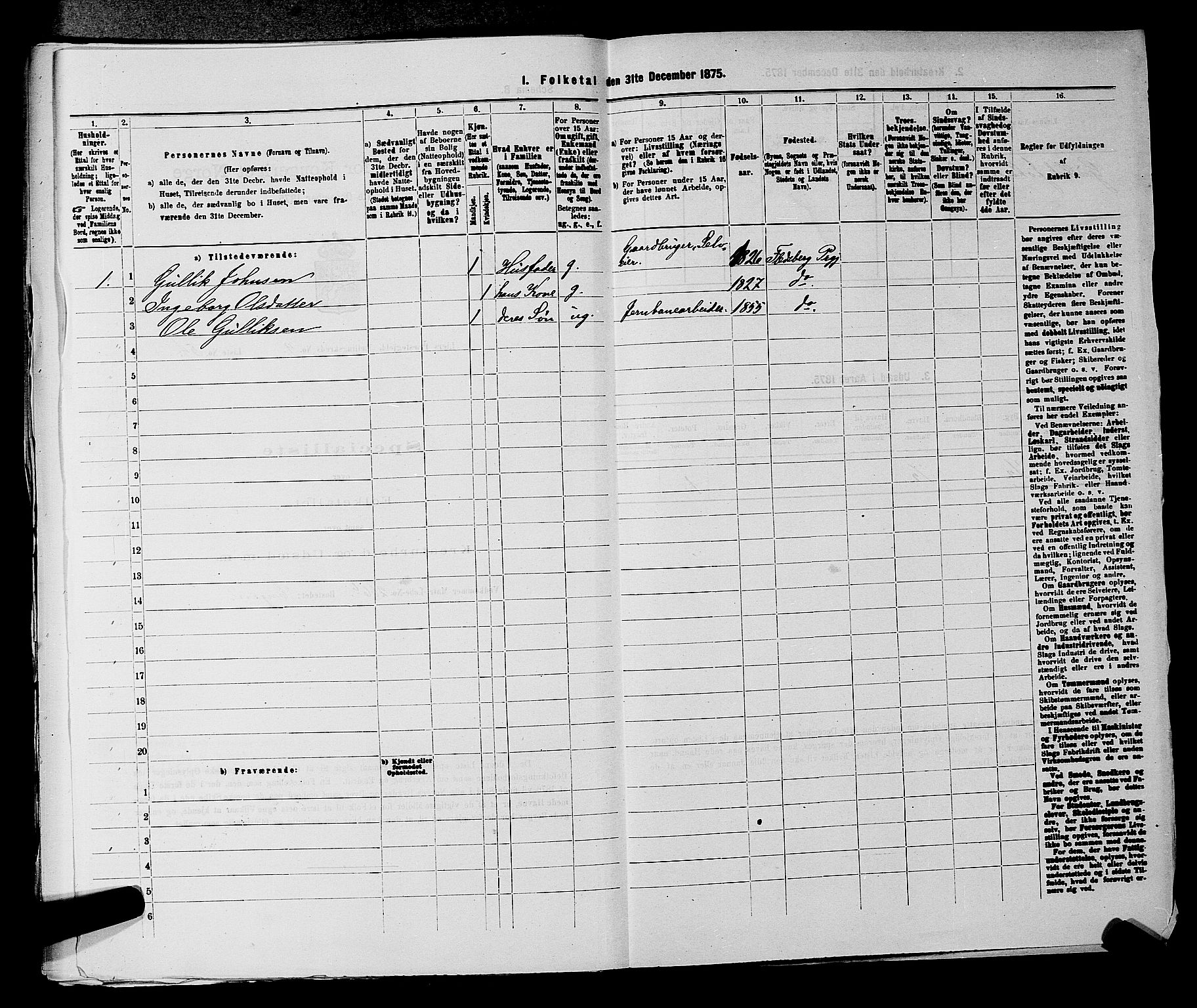 SAKO, 1875 census for 0626P Lier, 1875, p. 1606