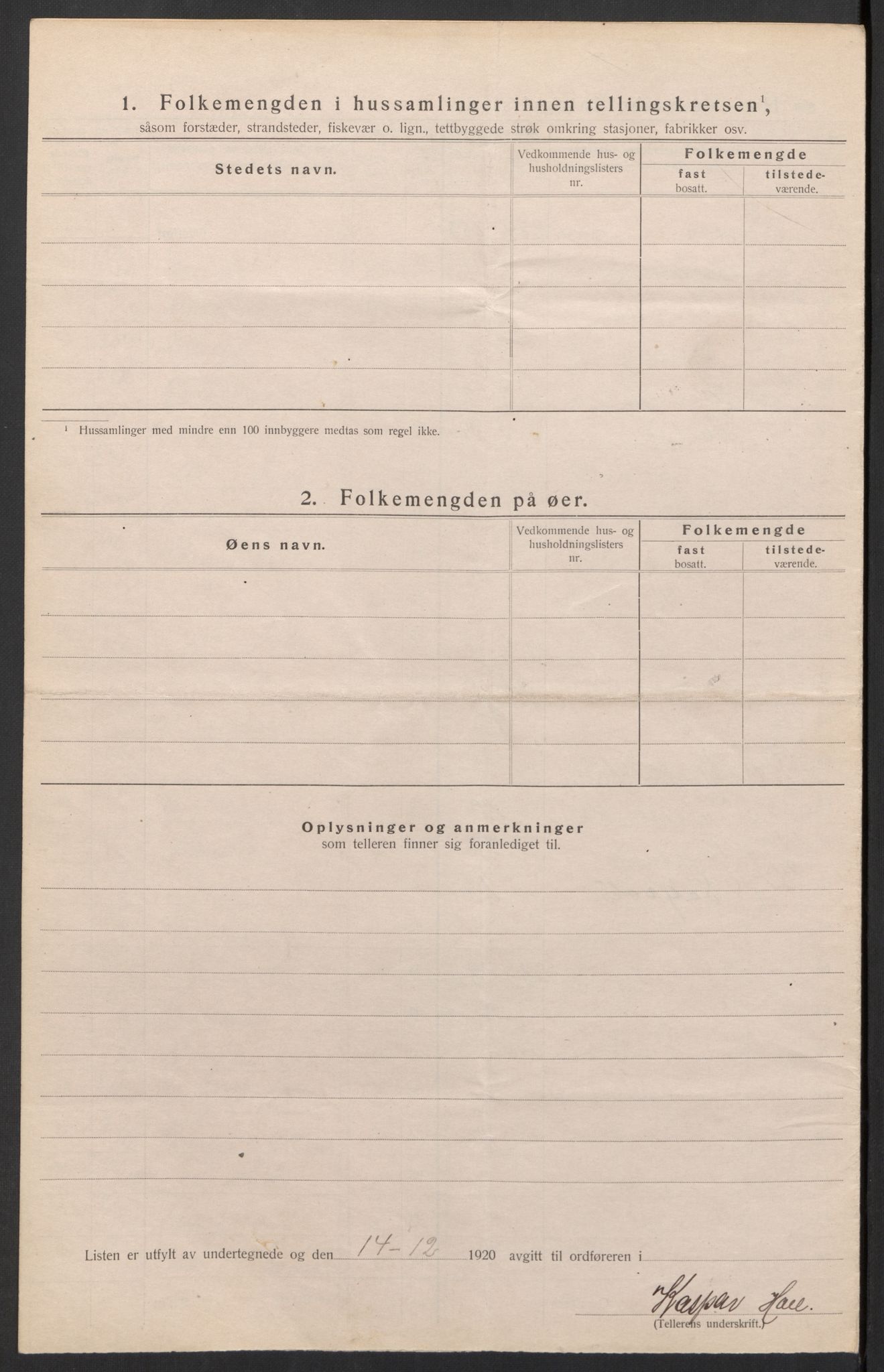 SAH, 1920 census for Kolbu, 1920, p. 14