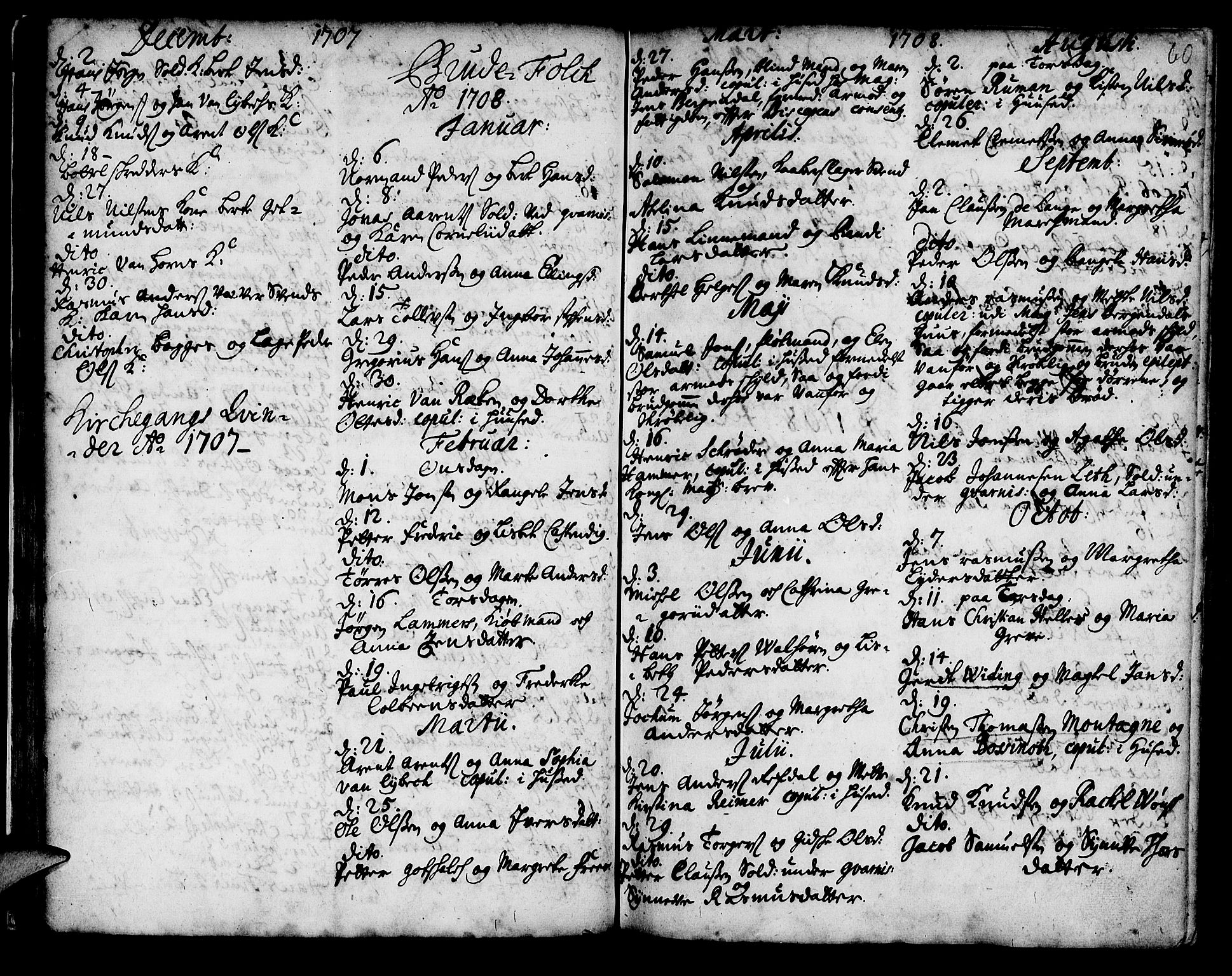 Korskirken sokneprestembete, AV/SAB-A-76101/H/Haa/L0008: Parish register (official) no. A 8, 1698-1747, p. 60