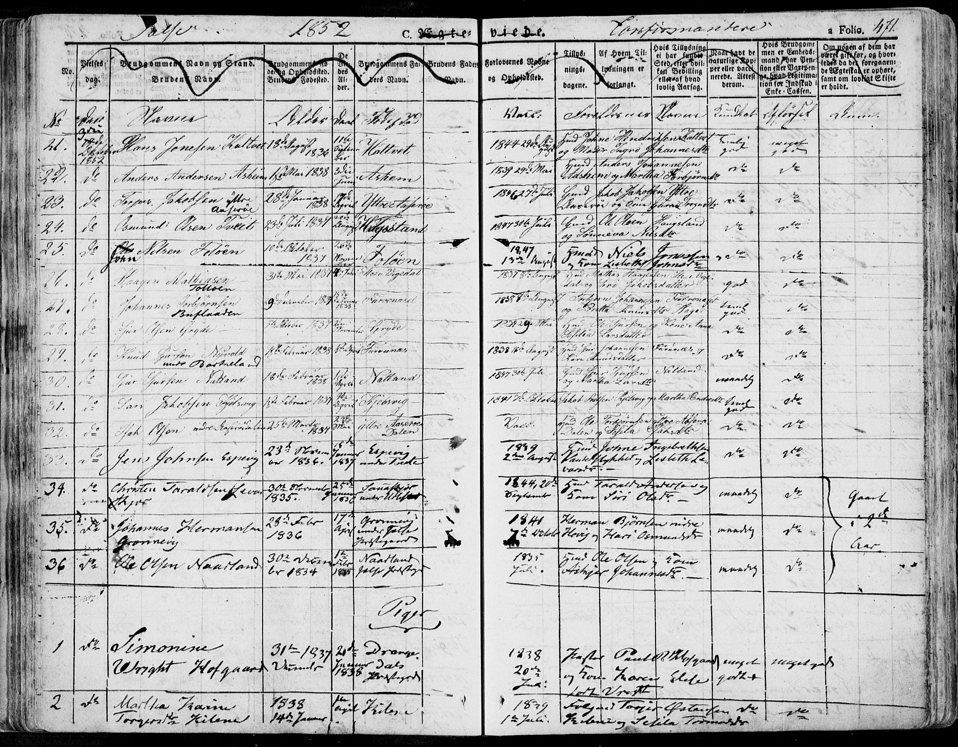 Jelsa sokneprestkontor, AV/SAST-A-101842/01/IV: Parish register (official) no. A 6.2, 1828-1853, p. 471