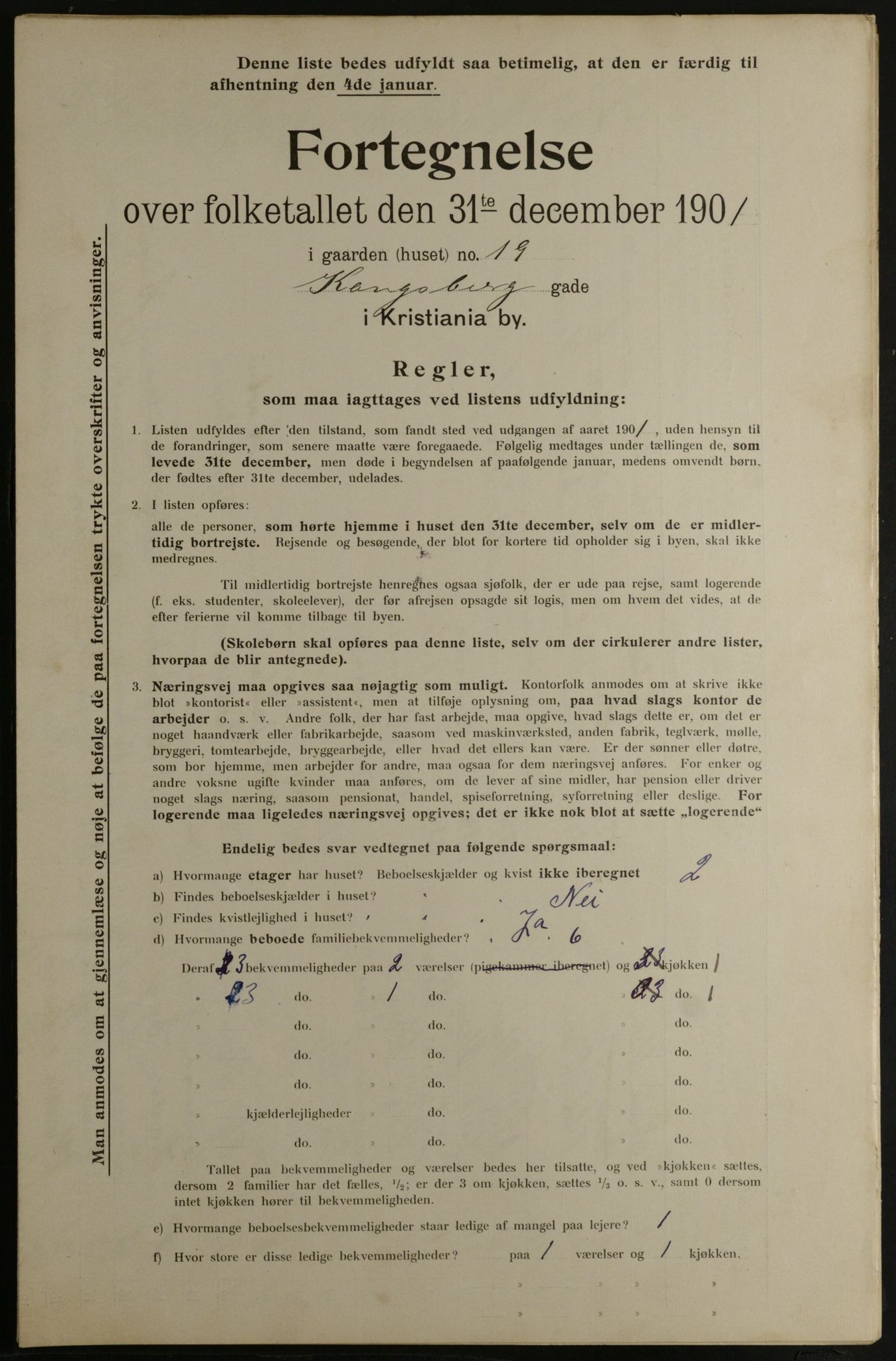 OBA, Municipal Census 1901 for Kristiania, 1901, p. 8177