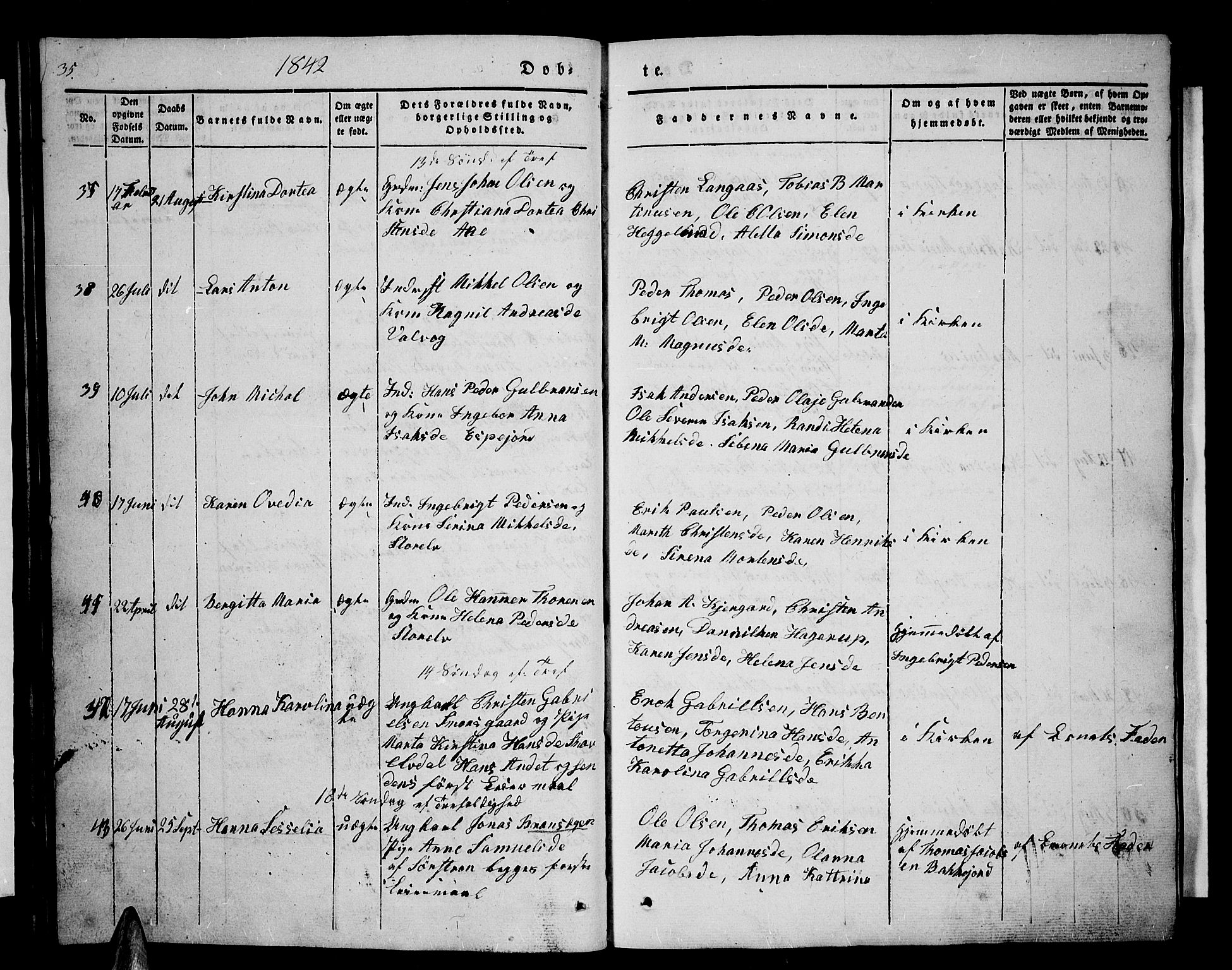 Tranøy sokneprestkontor, AV/SATØ-S-1313/I/Ia/Iab/L0001klokker: Parish register (copy) no. 1, 1835-1853, p. 35