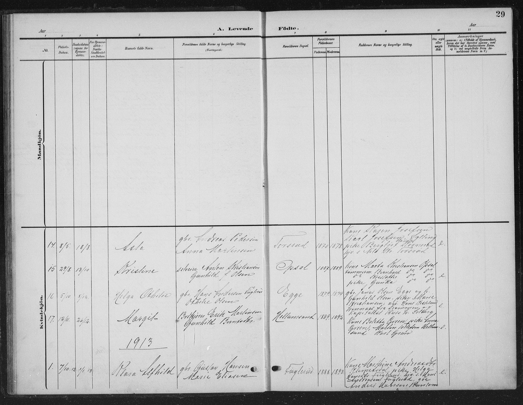 Lier kirkebøker, AV/SAKO-A-230/G/Gc/L0002: Parish register (copy) no. III 2, 1903-1938, p. 29