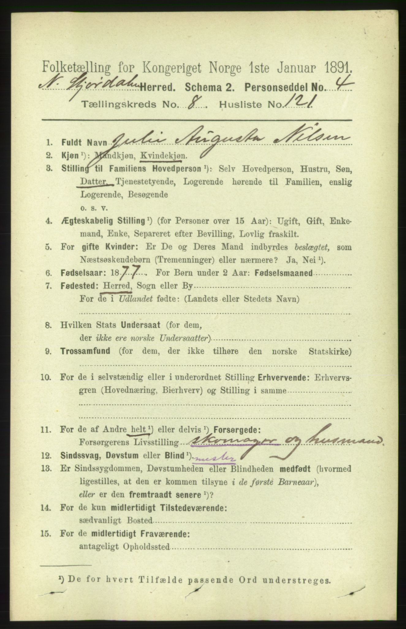 RA, 1891 census for 1714 Nedre Stjørdal, 1891, p. 4652