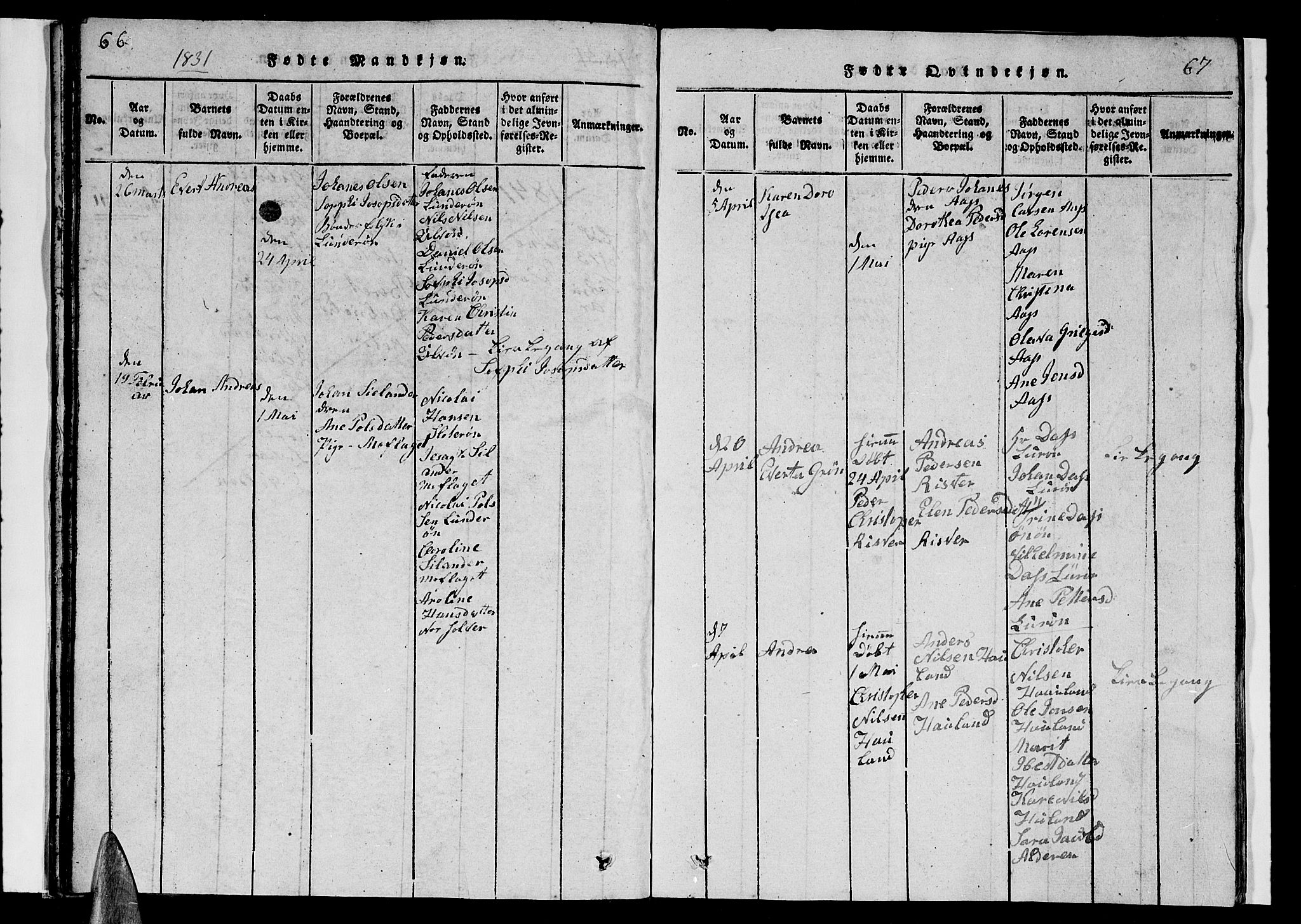 Ministerialprotokoller, klokkerbøker og fødselsregistre - Nordland, SAT/A-1459/839/L0571: Parish register (copy) no. 839C01, 1820-1840, p. 64-65