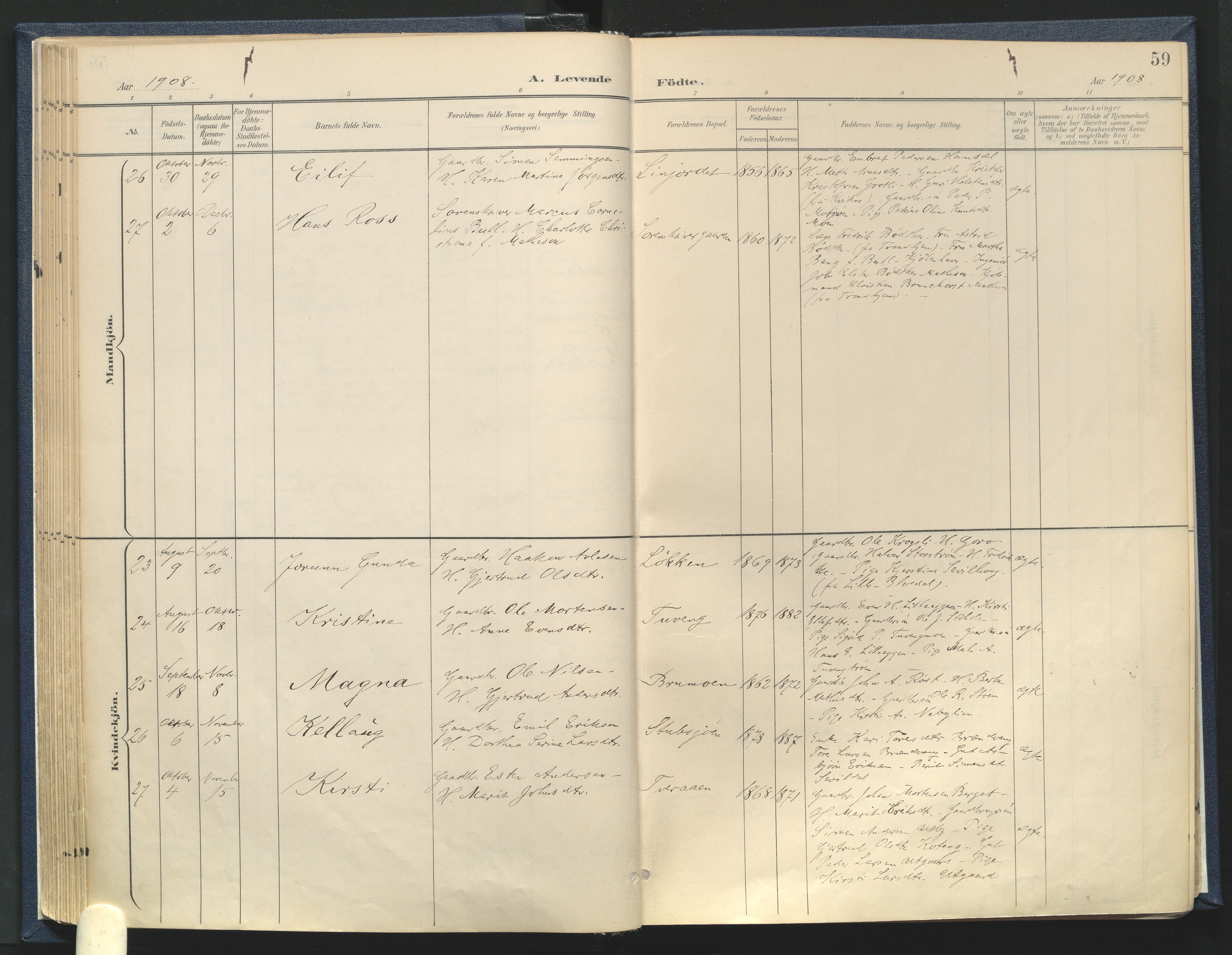 Tynset prestekontor, AV/SAH-PREST-058/H/Ha/Haa/L0025: Parish register (official) no. 25, 1900-1914, p. 59