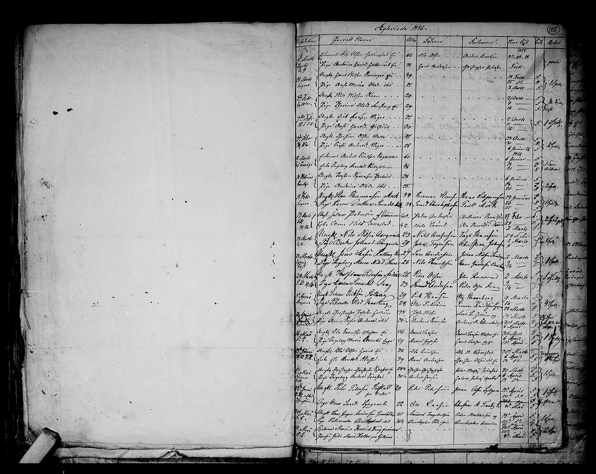 Lier kirkebøker, AV/SAKO-A-230/G/Ga/L0002: Parish register (copy) no. I 2, 1841-1862, p. 105