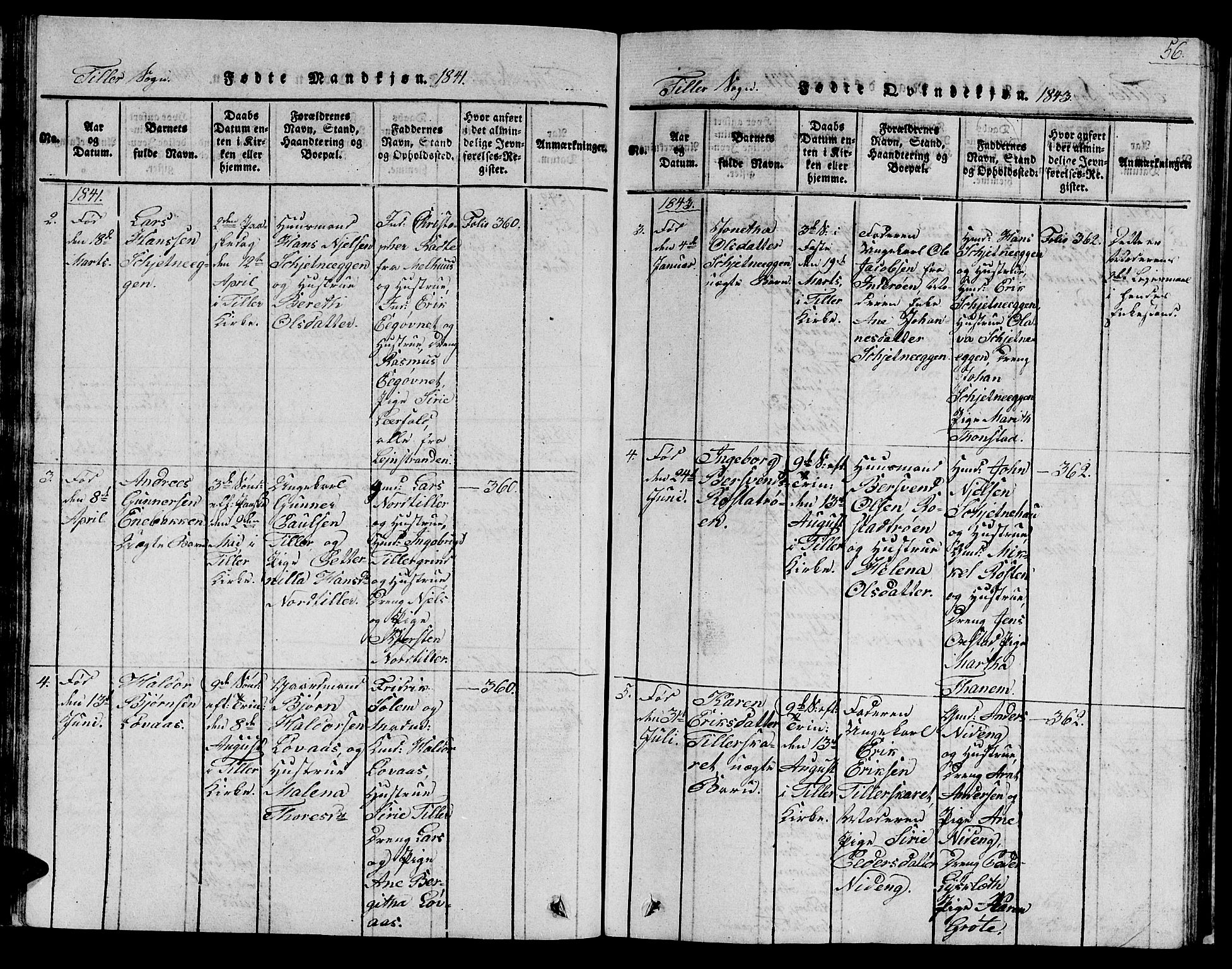 Ministerialprotokoller, klokkerbøker og fødselsregistre - Sør-Trøndelag, SAT/A-1456/621/L0458: Parish register (copy) no. 621C01, 1816-1865, p. 56