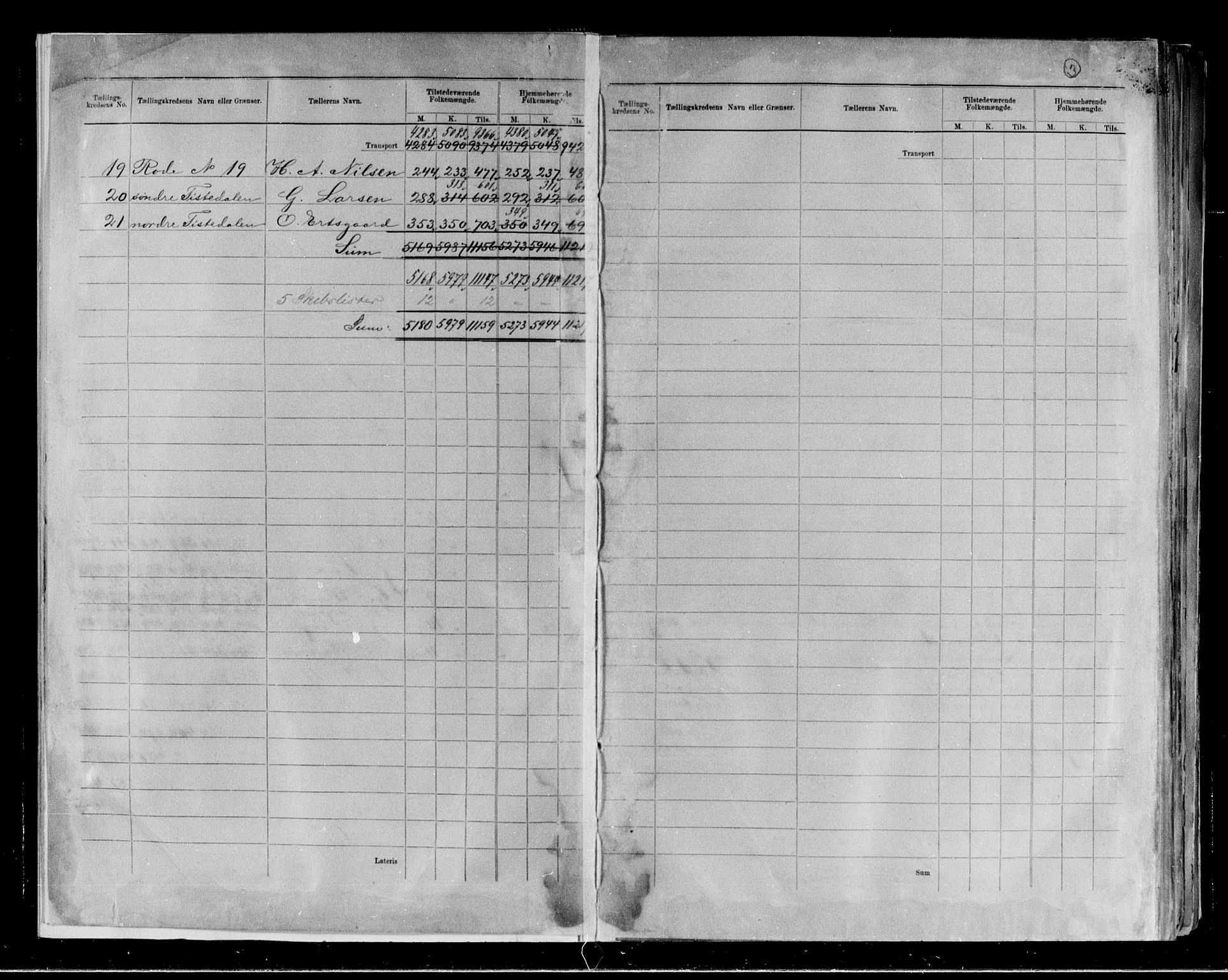 RA, 1891 census for 0101 Fredrikshald, 1891, p. 3