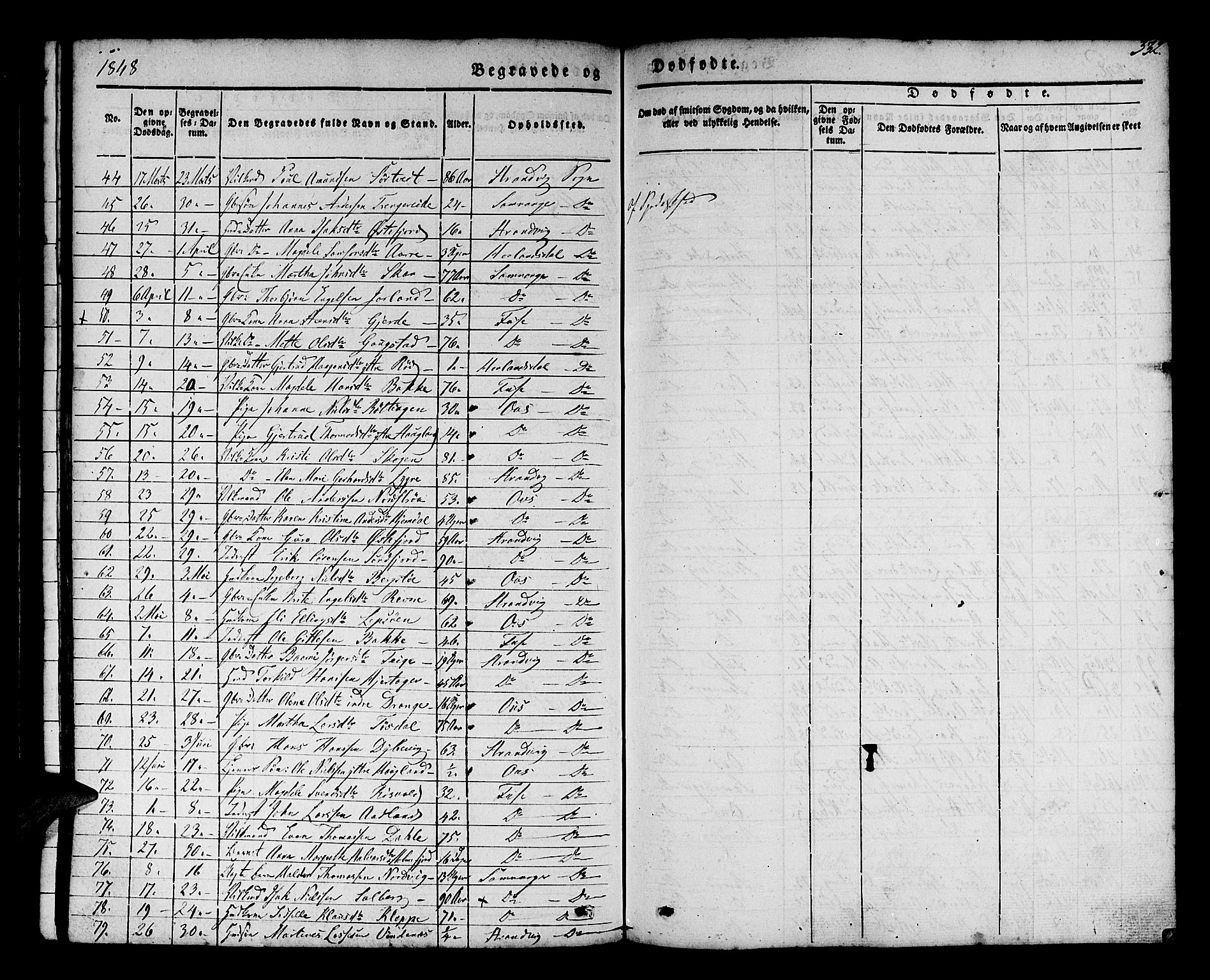 Os sokneprestembete, AV/SAB-A-99929: Parish register (official) no. A 15, 1839-1851, p. 333