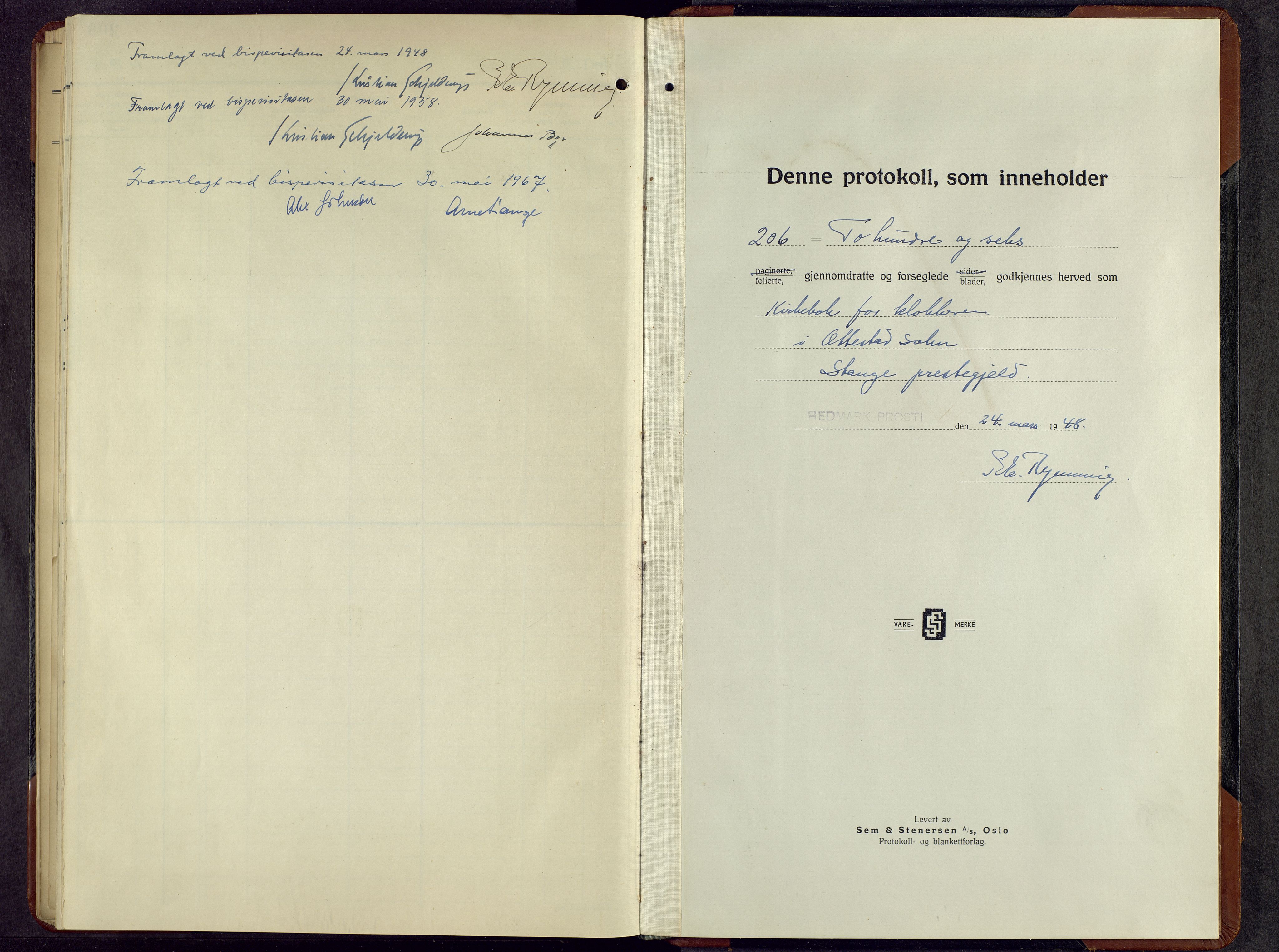 Stange prestekontor, SAH/PREST-002/L/L0023: Parish register (copy) no. 23, 1948-1966