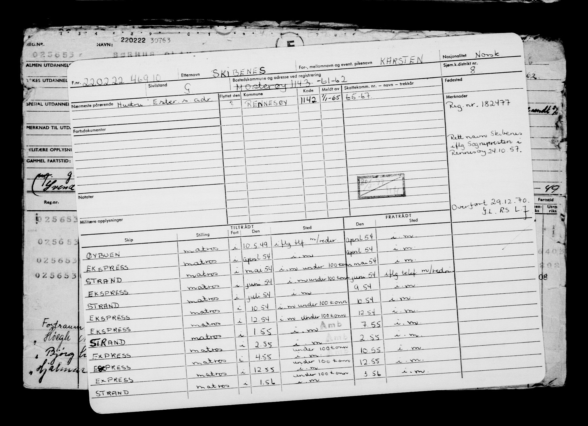 Direktoratet for sjømenn, AV/RA-S-3545/G/Gb/L0203: Hovedkort, 1922, p. 306