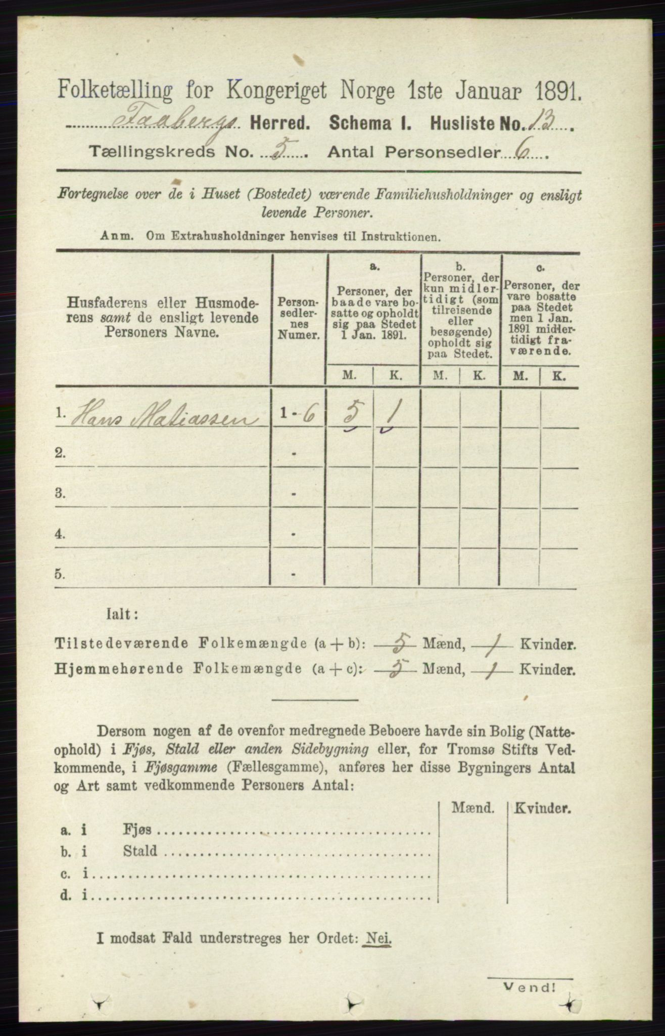 RA, 1891 census for 0524 Fåberg, 1891, p. 1563