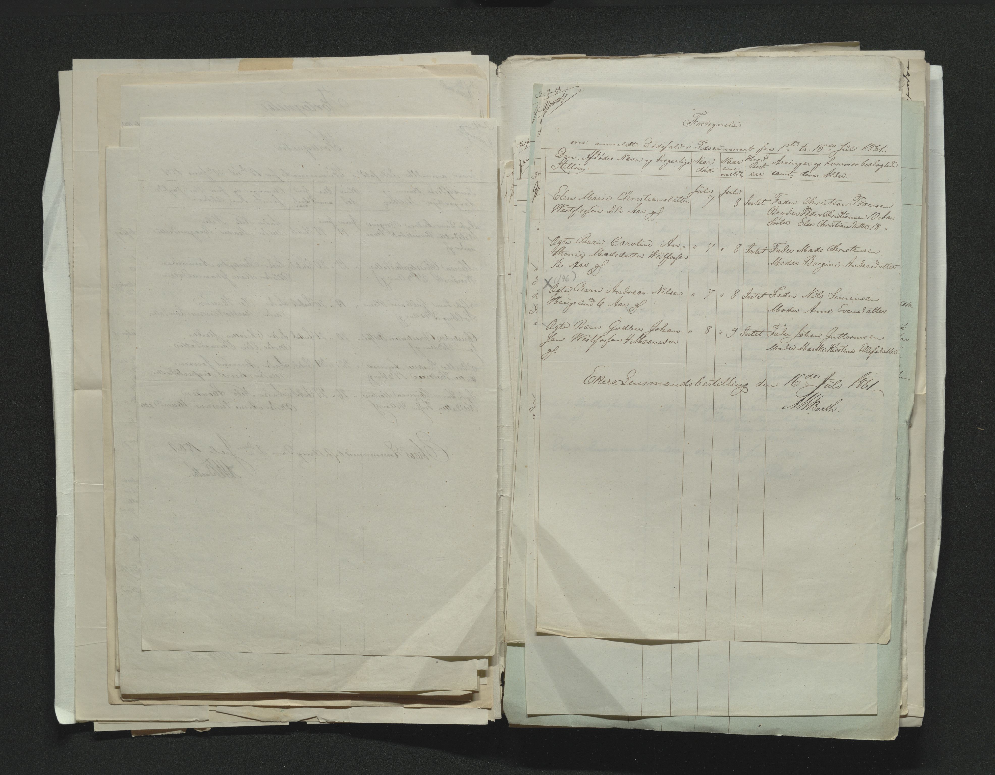 Eiker, Modum og Sigdal sorenskriveri, AV/SAKO-A-123/H/Ha/Hab/L0010: Dødsfallsmeldinger, 1858-1861, p. 423