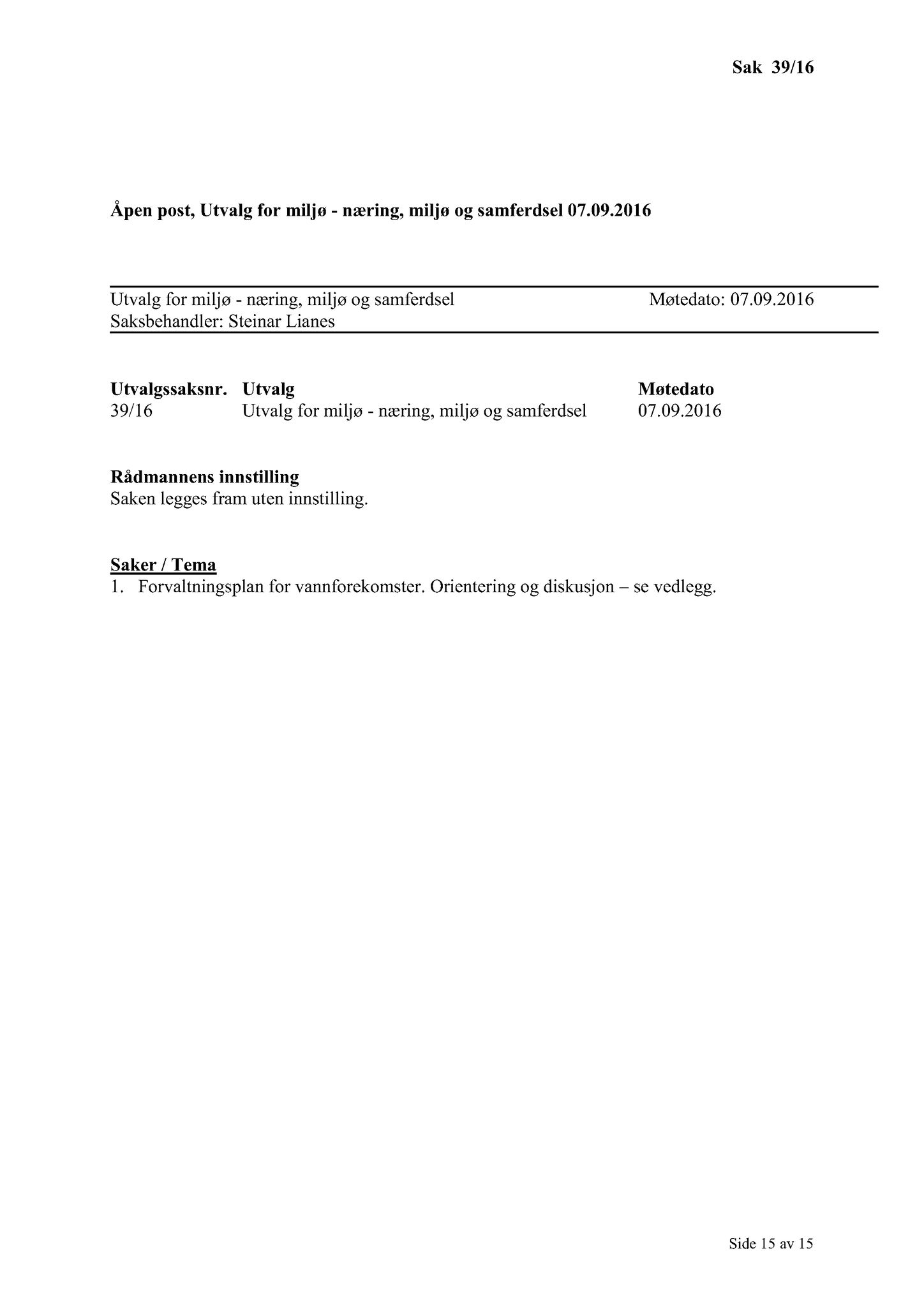 Klæbu Kommune, TRKO/KK/06-UM/L003: Utvalg for miljø - Møtedokumenter 2016, 2016, p. 1101