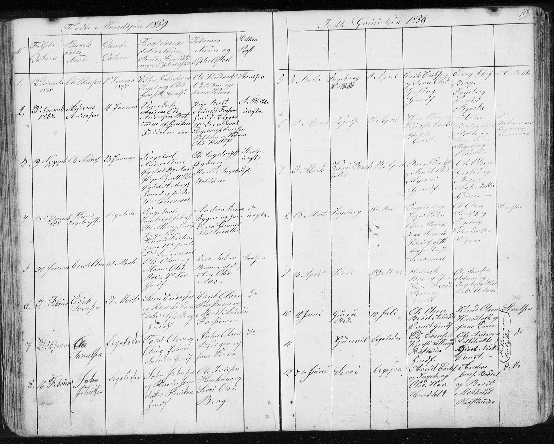 Ministerialprotokoller, klokkerbøker og fødselsregistre - Sør-Trøndelag, SAT/A-1456/689/L1043: Parish register (copy) no. 689C02, 1816-1892, p. 118