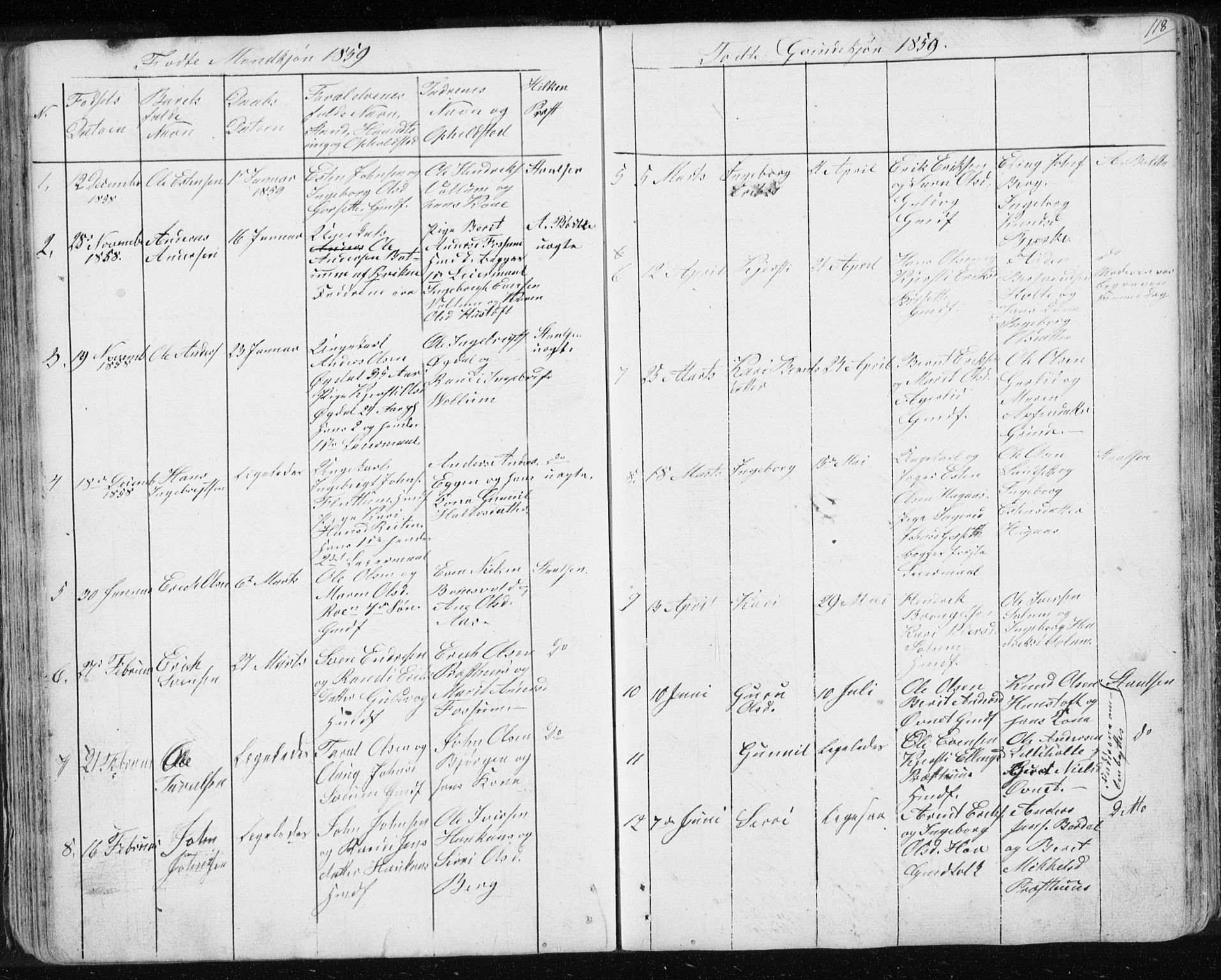 Ministerialprotokoller, klokkerbøker og fødselsregistre - Sør-Trøndelag, AV/SAT-A-1456/689/L1043: Parish register (copy) no. 689C02, 1816-1892, p. 118