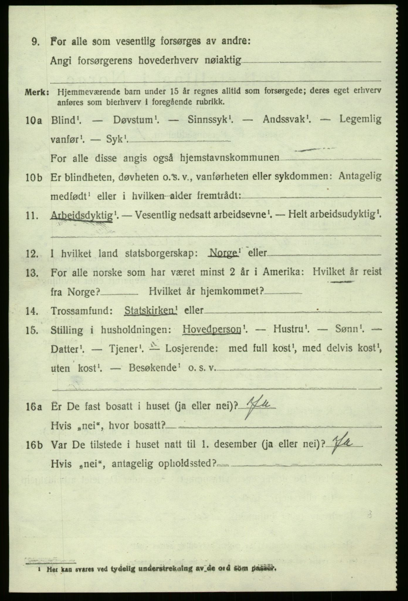 SAB, 1920 census for Masfjorden, 1920, p. 5108