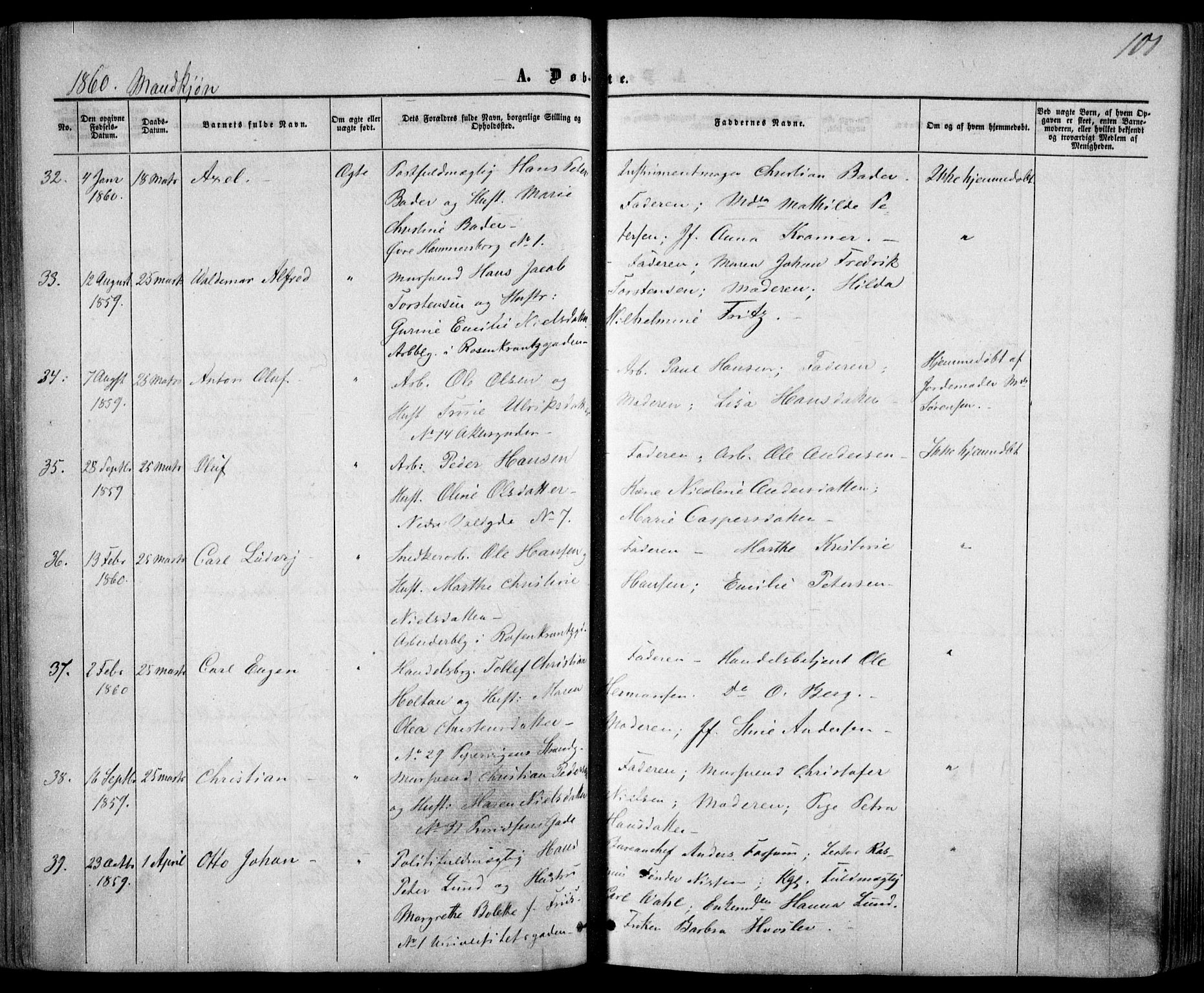 Trefoldighet prestekontor Kirkebøker, AV/SAO-A-10882/F/Fa/L0001: Parish register (official) no. I 1, 1858-1863, p. 101