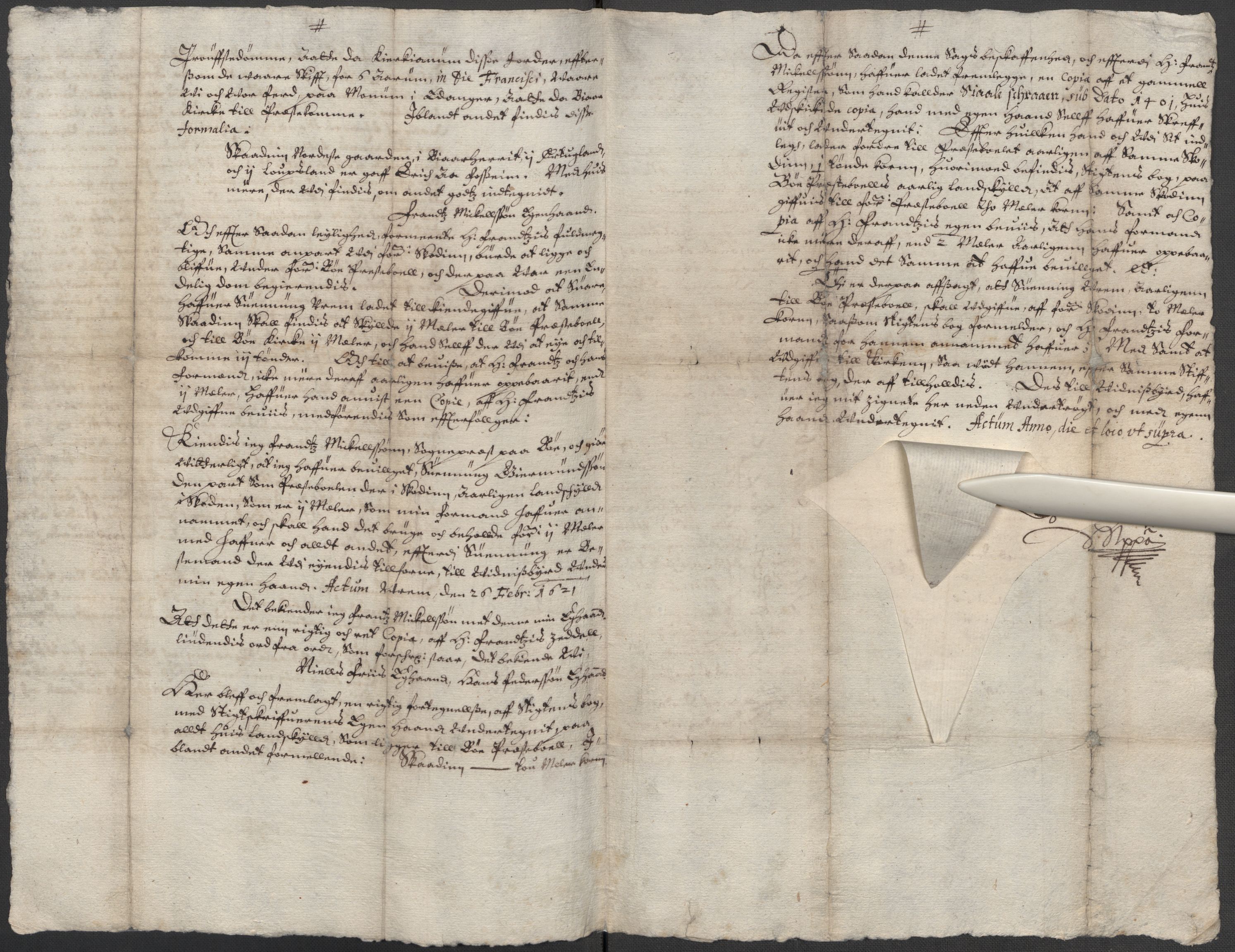 Riksarkivets diplomsamling, AV/RA-EA-5965/F15/L0027: Prestearkiv - Telemark, 1587-1738, p. 60